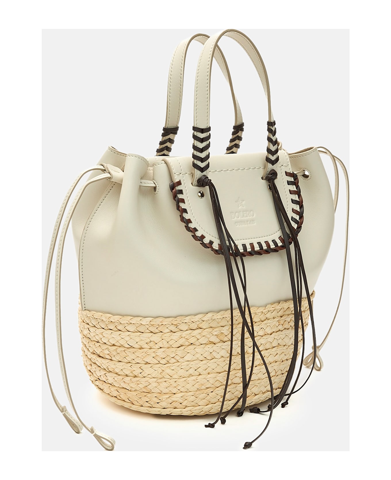 Cuba Lab Bolero Leather Tote Bag - White