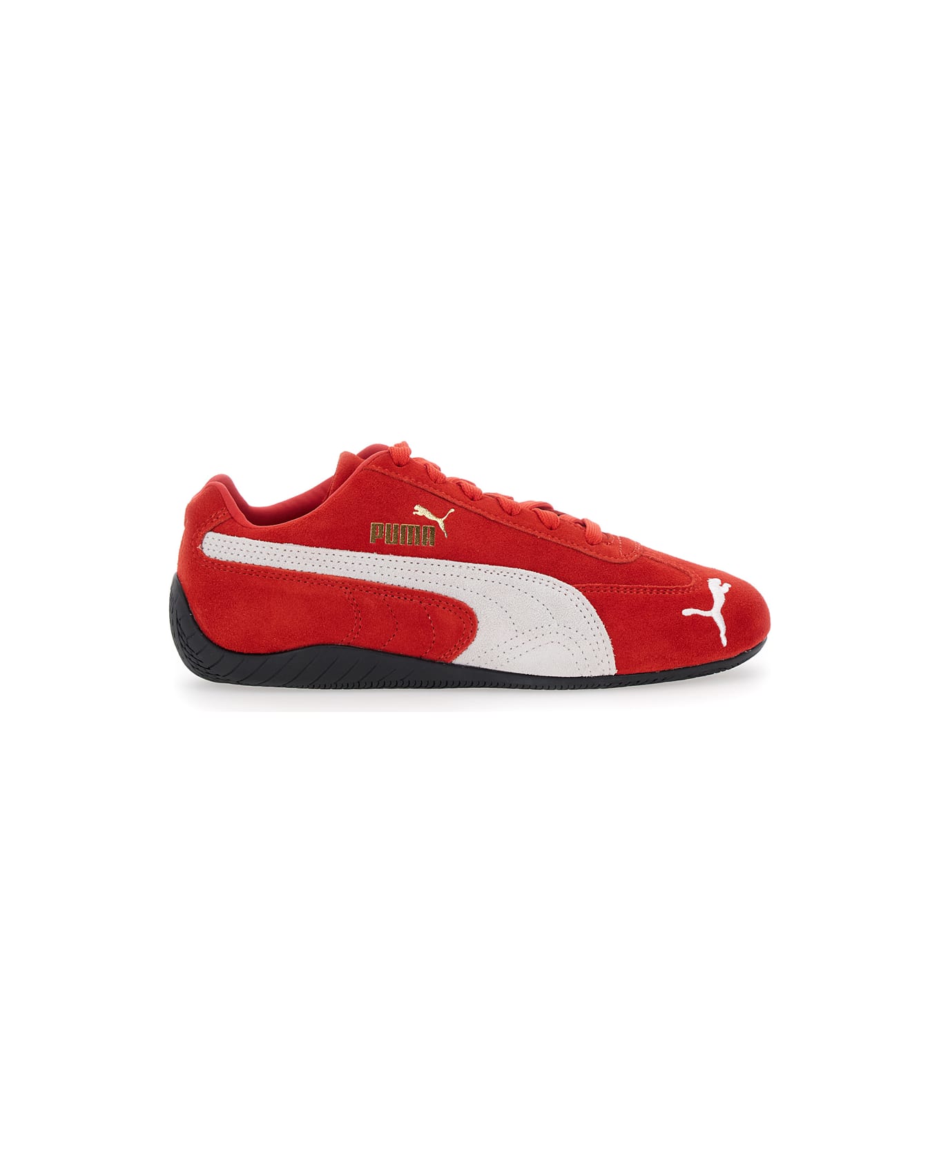 Puma 
speedcat
 Red Sneakers With Logo Print On The Side And Logo Lettering On The Side In Leather Unisex - Red