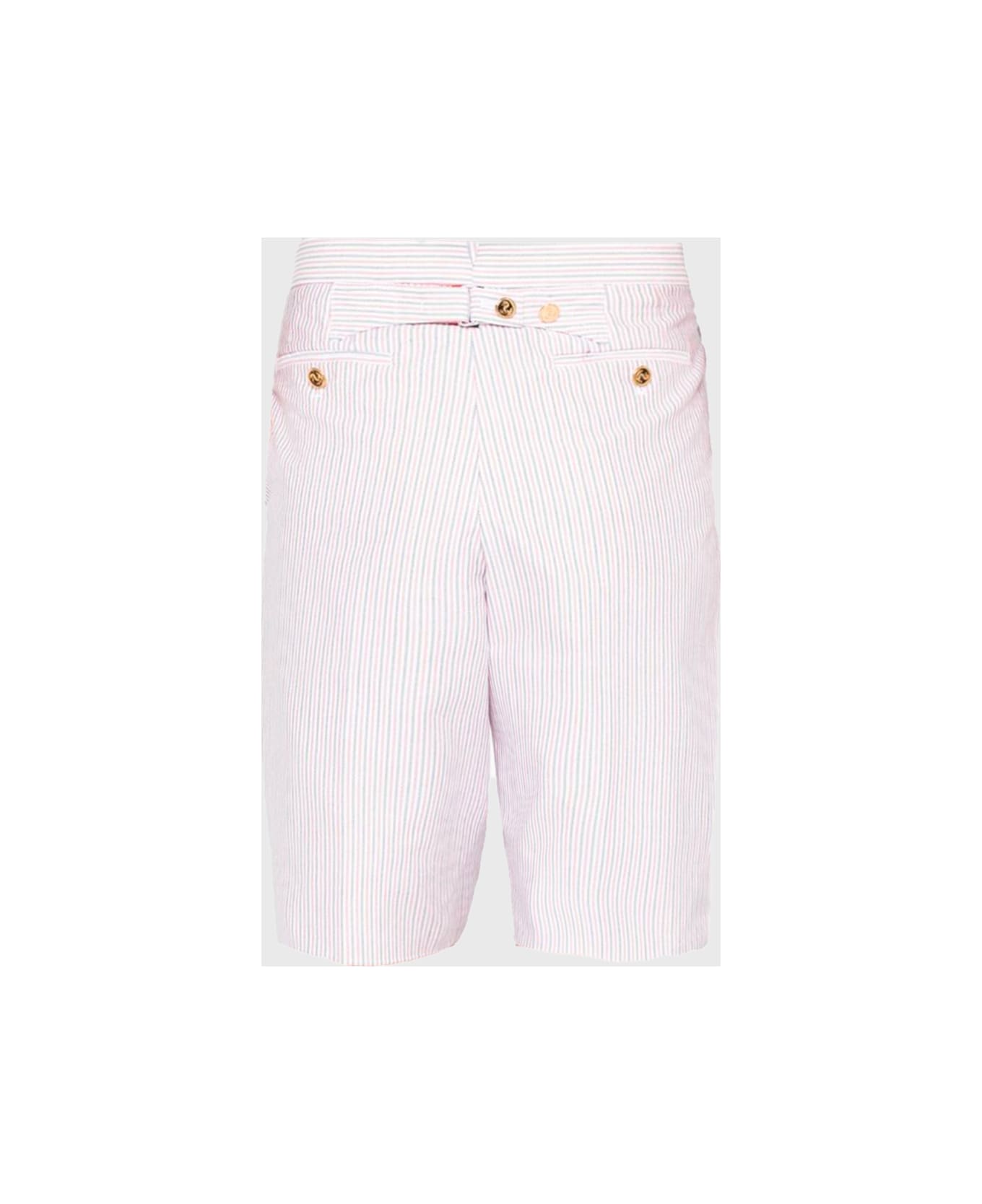 Thom Browne Multicolor Cotton Short - Red