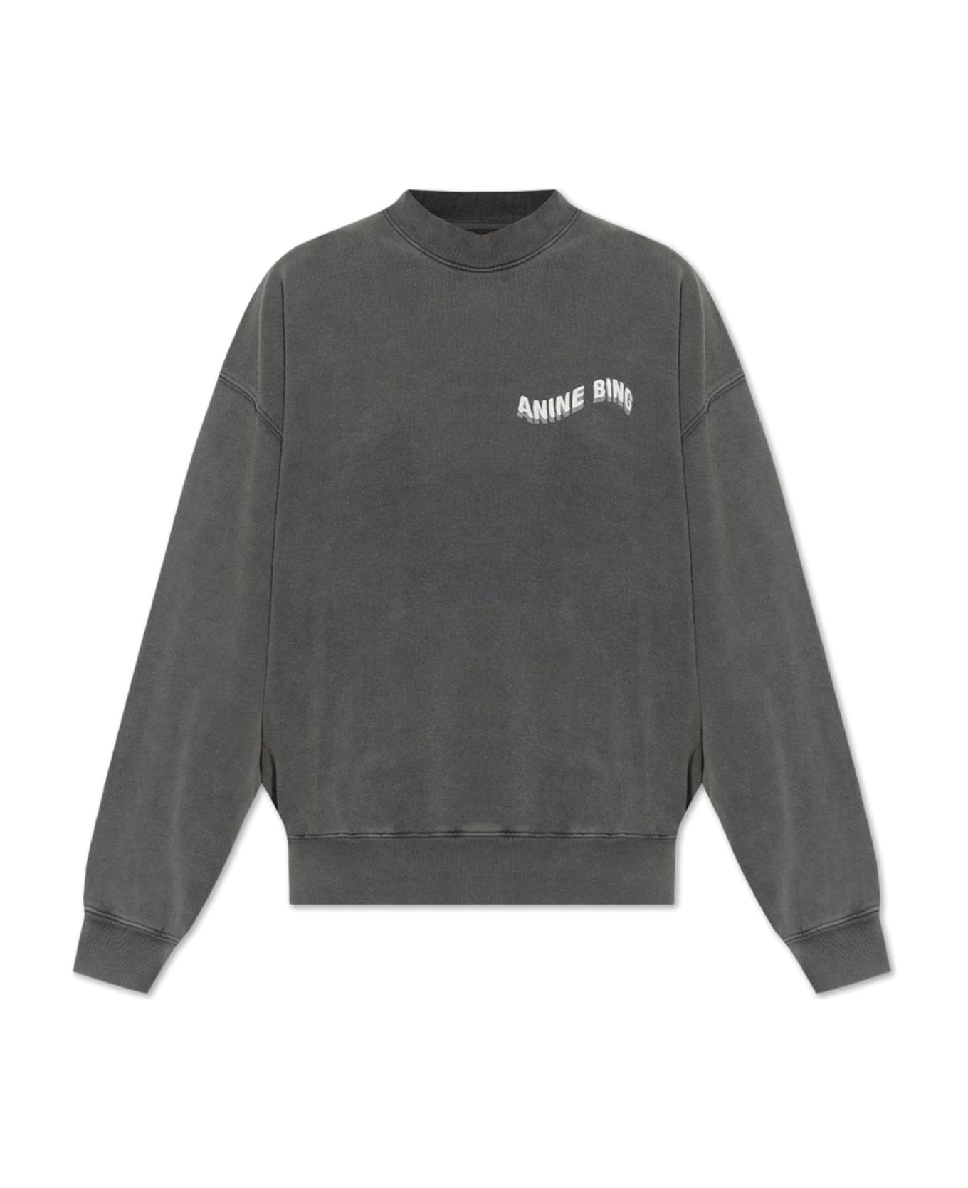 Anine Bing Sweatshirt With Logo - Washed Black