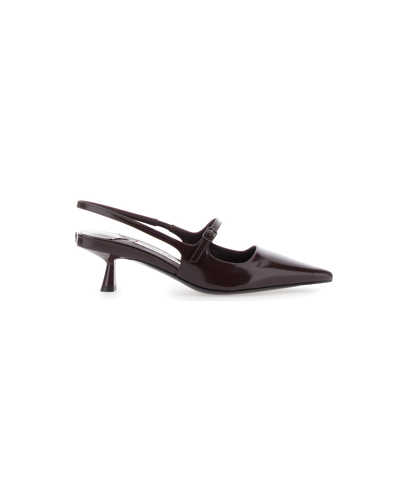 Jimmy Choo Bordeaux Pumps With Pointed Toe Design In Leather Woman - Bordeaux