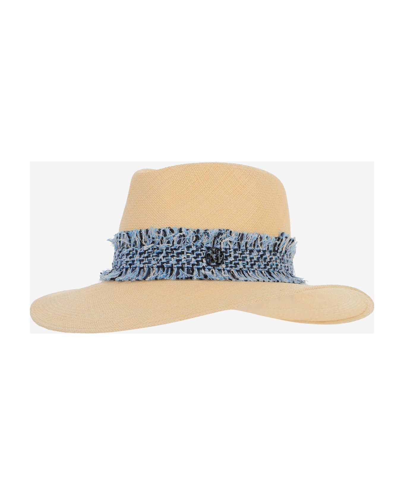 Maison Michel Henrietta Staw Fedora Hat - Beige 帽子
