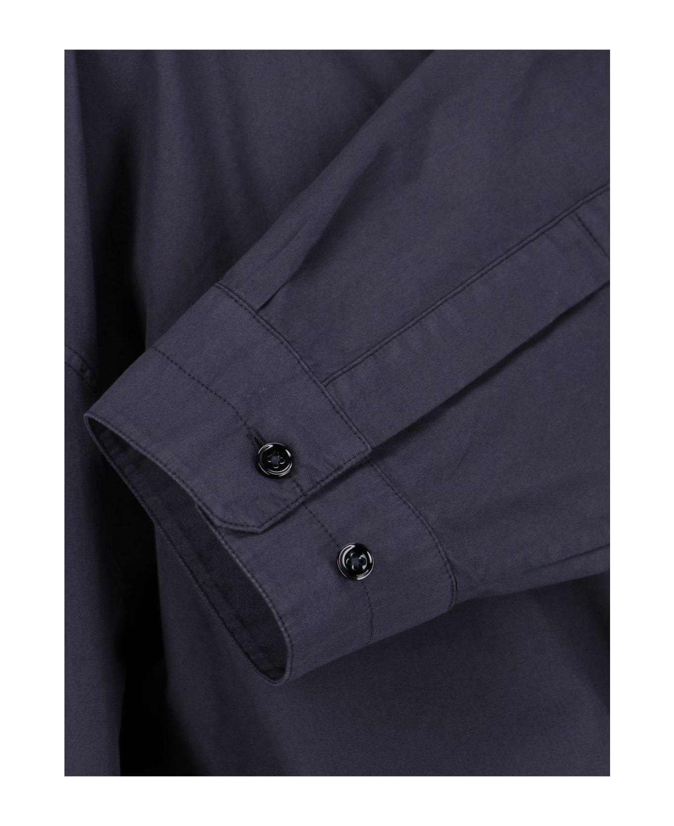 Lemaire Twist-detailed Button-up Shirt - BLUE