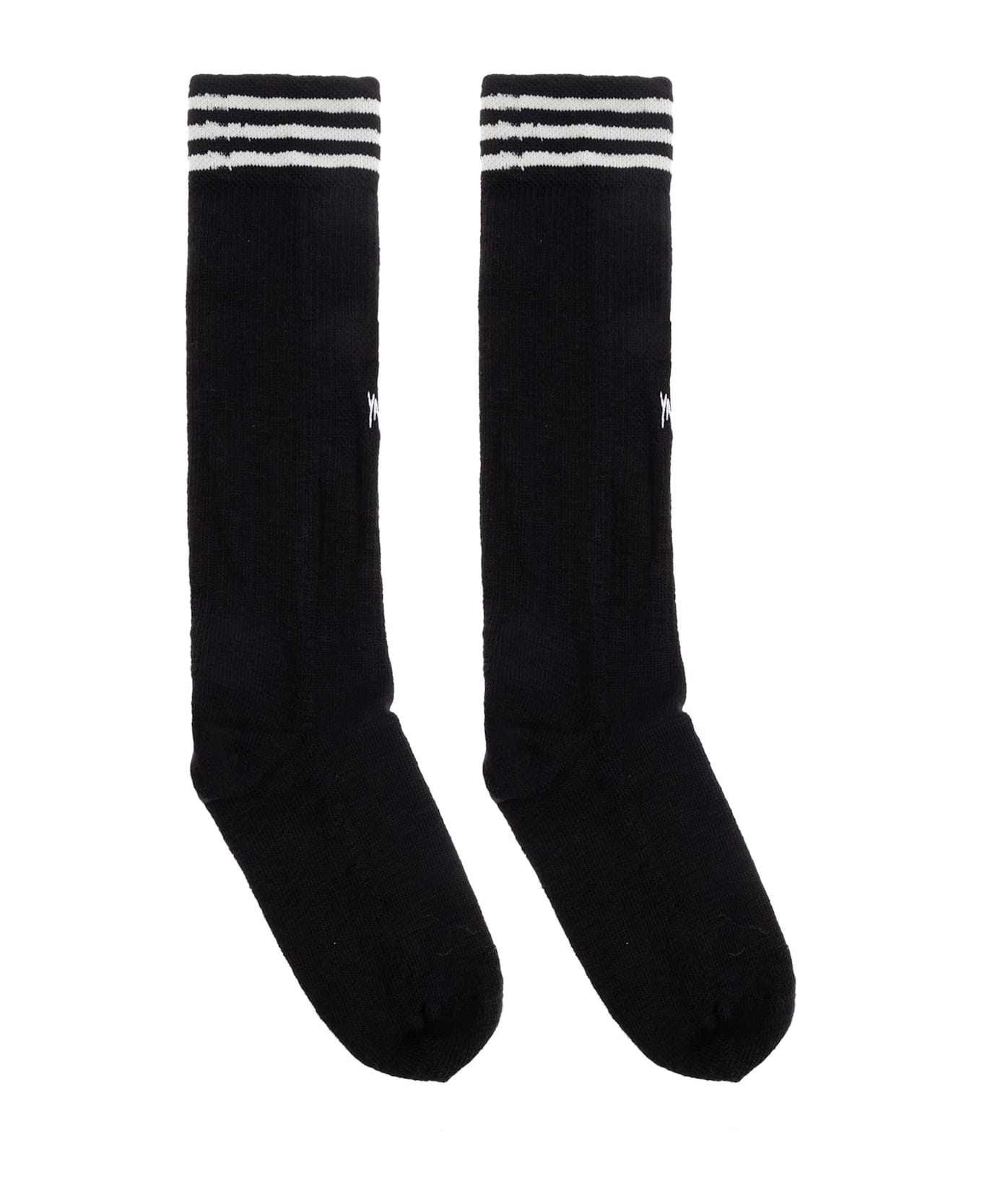 Y-3 Long Socks With Logo - Black