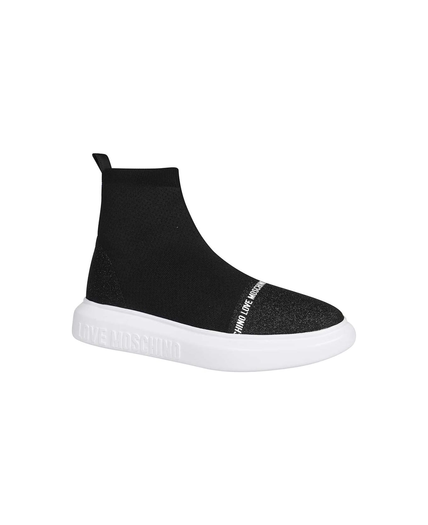 Love Moschino Knitted Sock-sneakers - black