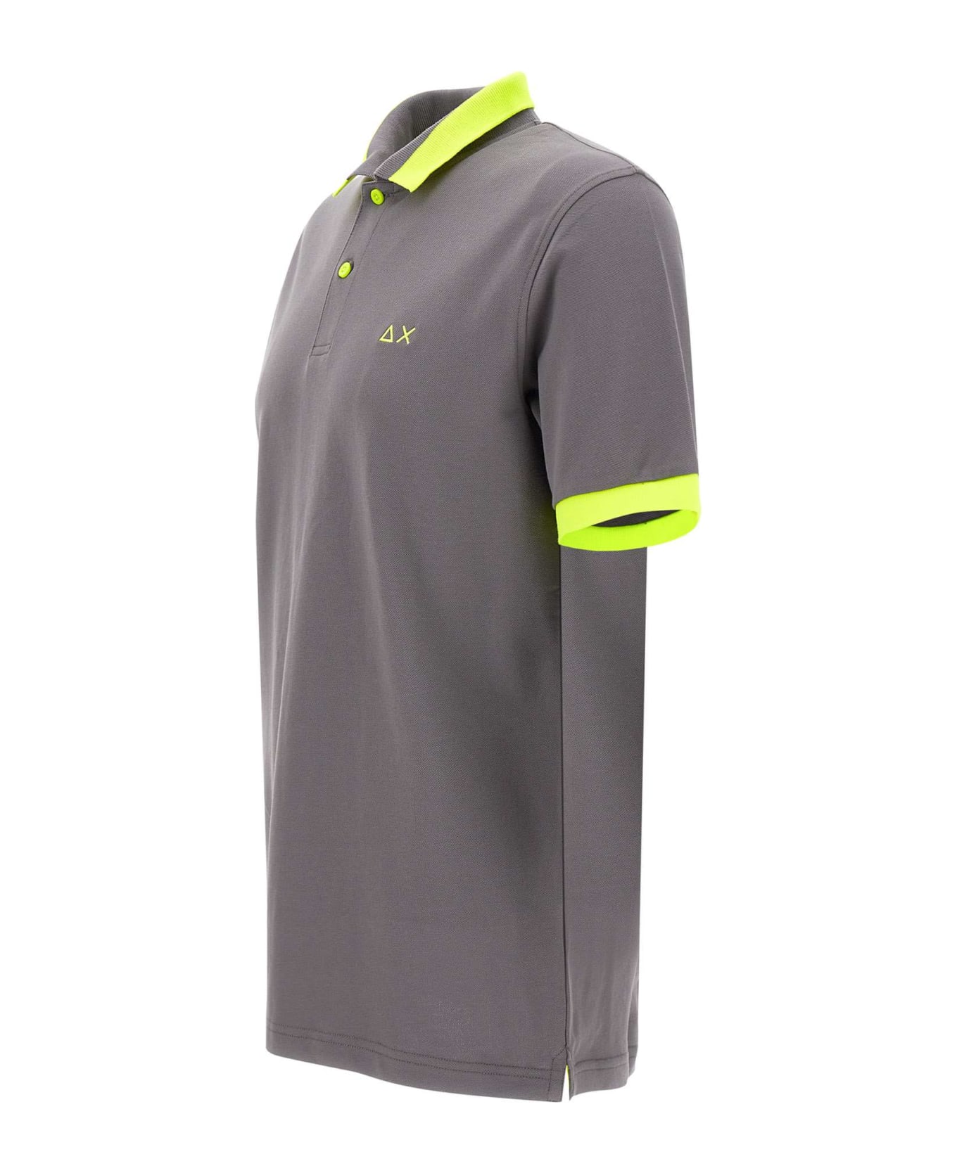 Sun 68 "big Stripe Cotton Polo Shirt - GREY ポロシャツ