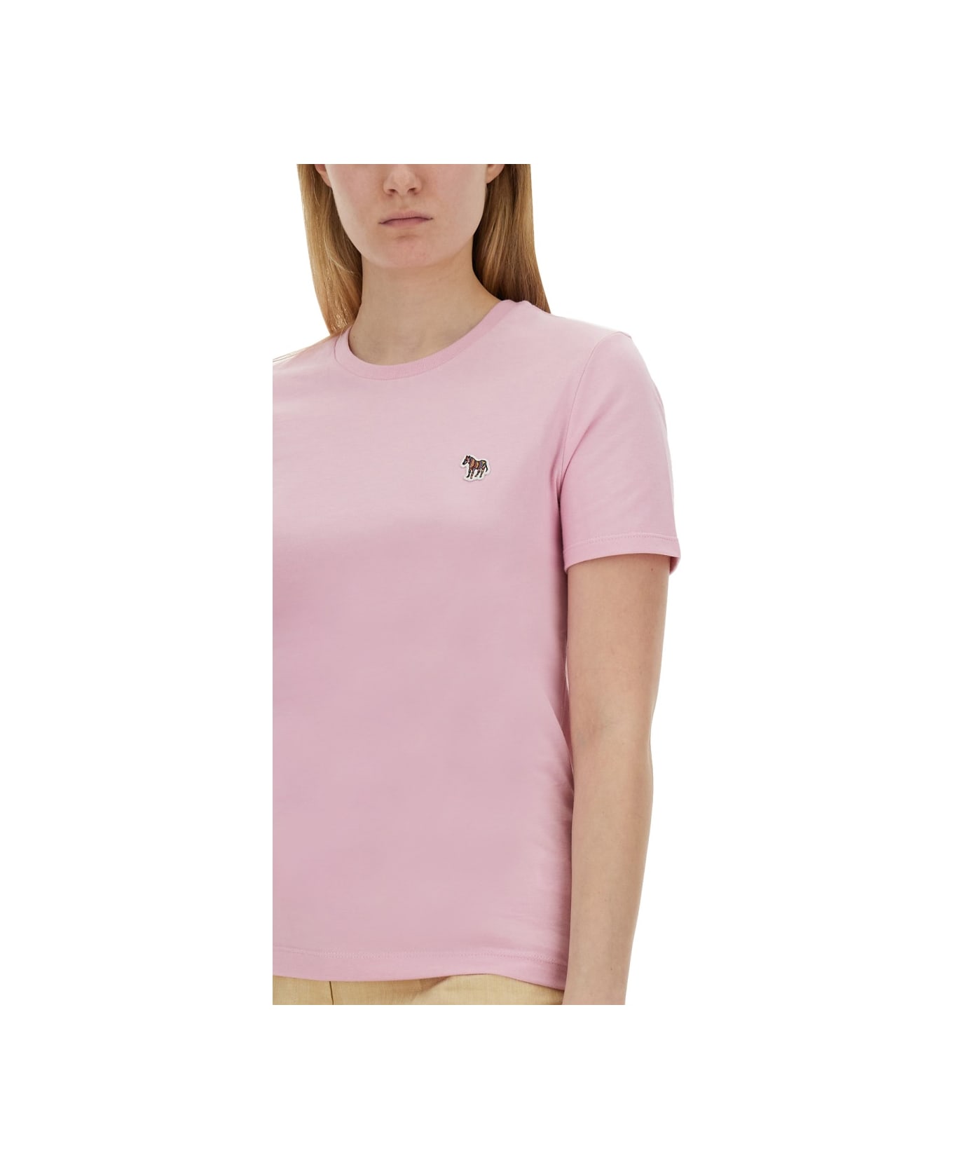 PS by Paul Smith T-shirt With Logo Patch - PINK