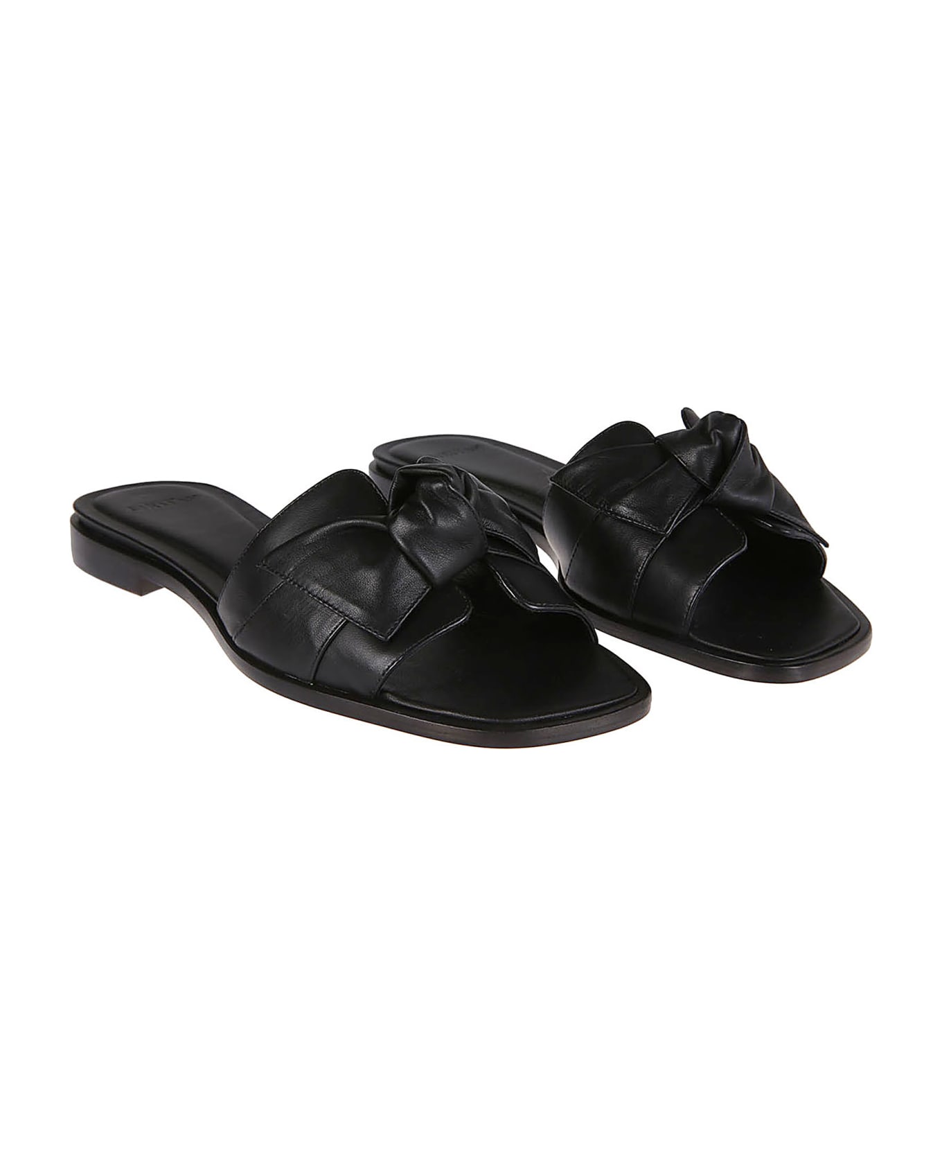 Alexandre Birman Maxi Clarita Square Flat Sandals - Black