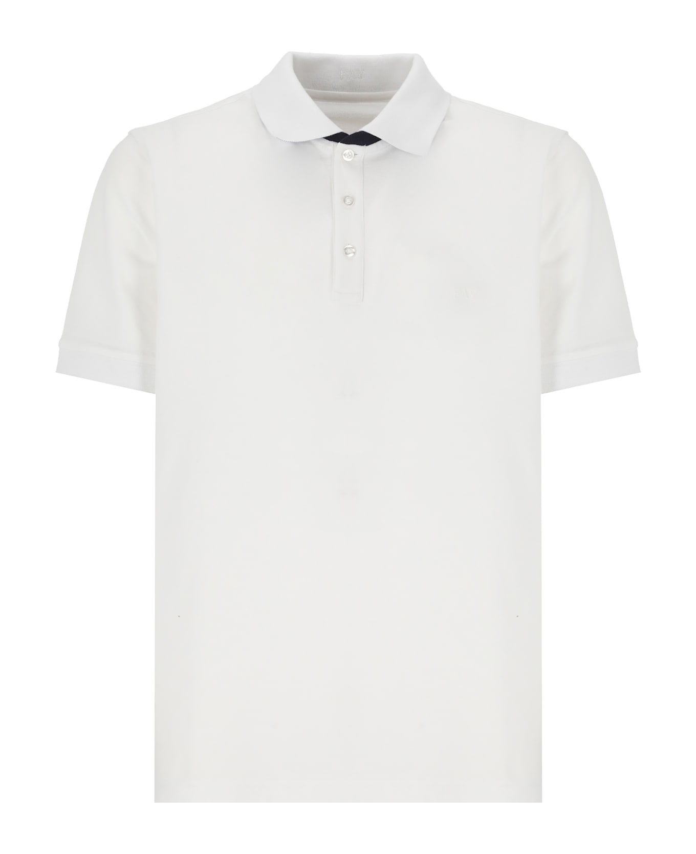 Fay Pique Polo Shirt - White