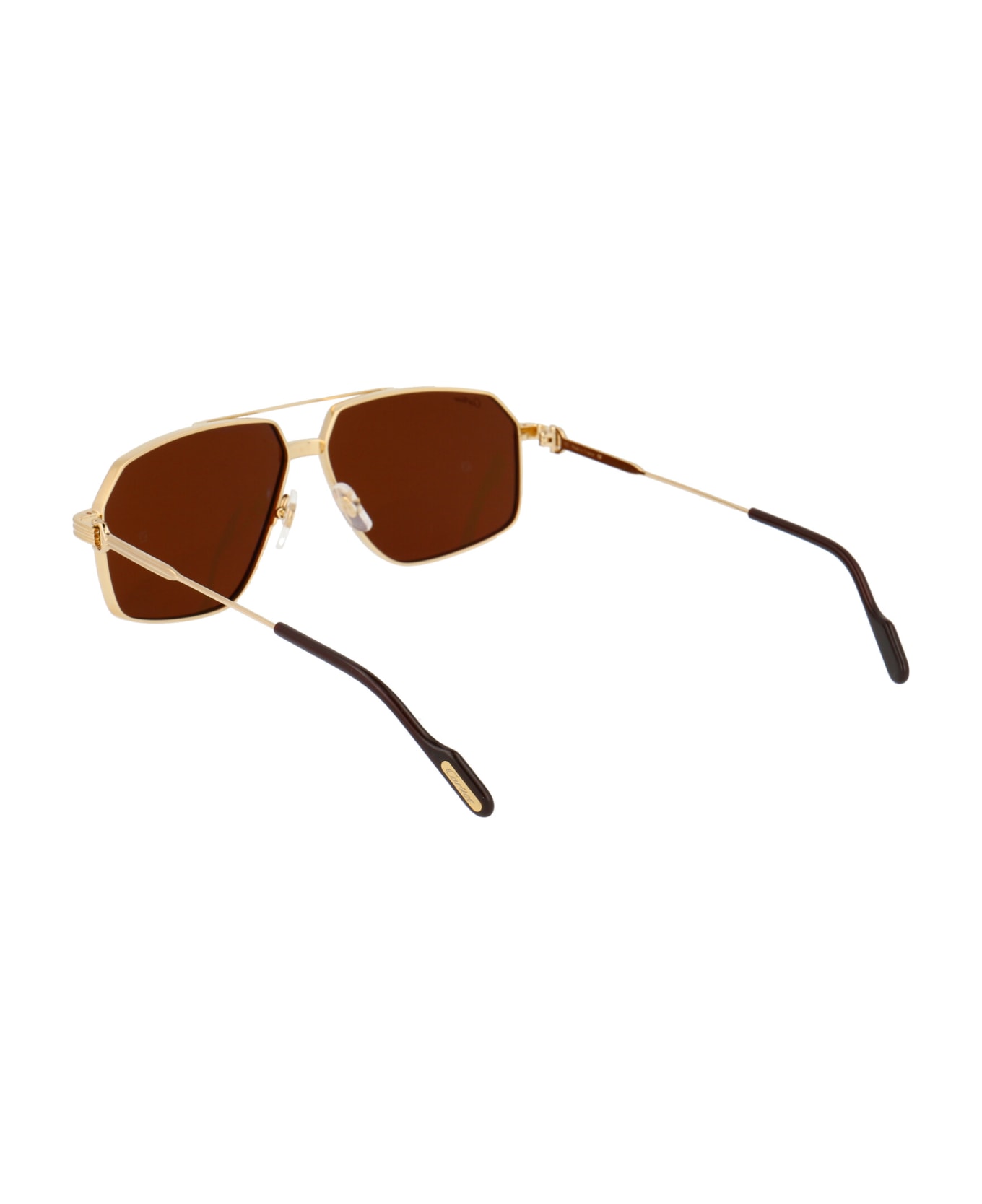 Cartier Eyewear Ct0270s Sunglasses - 002 GOLD GOLD BROWN