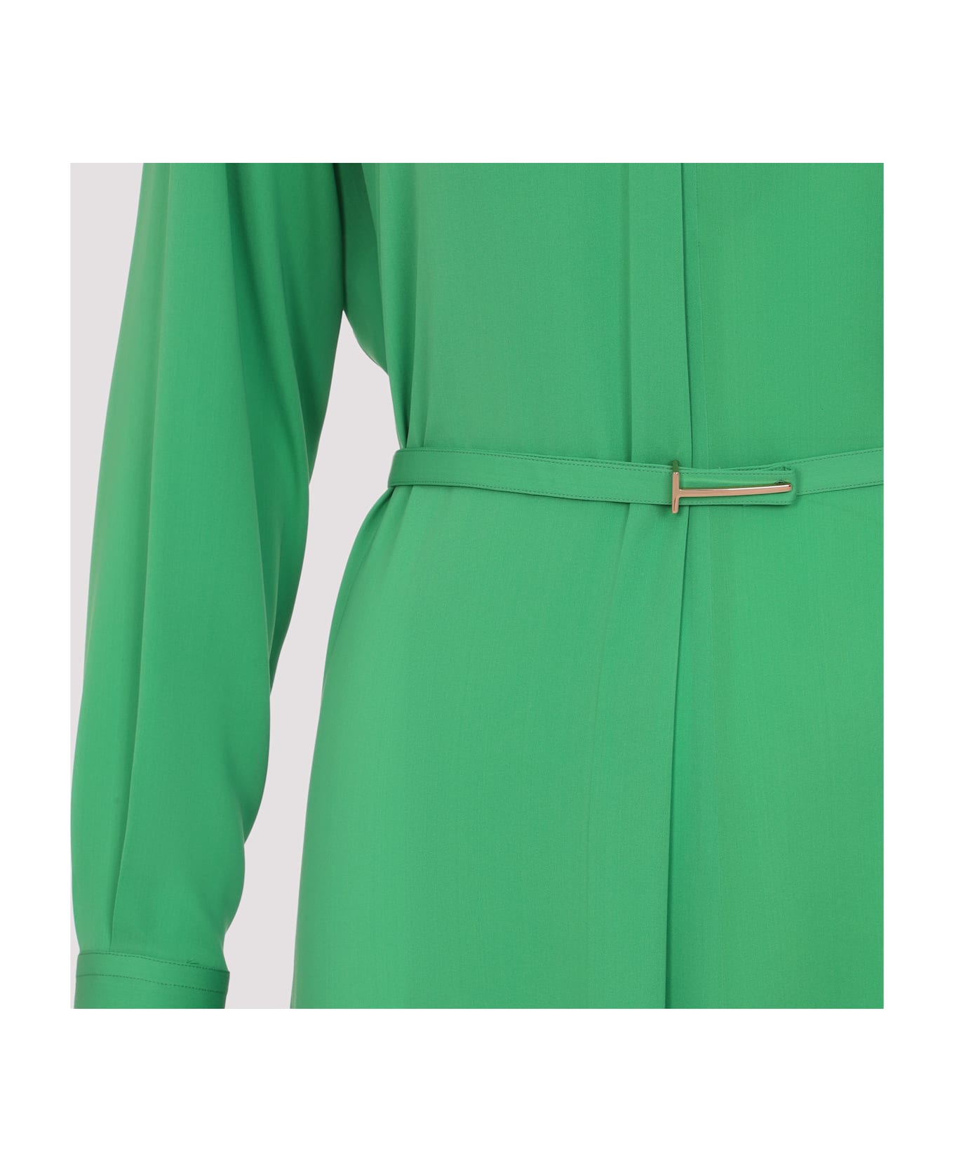 Tom Ford Washed Silk Midi Dress - Gcr Green Clover