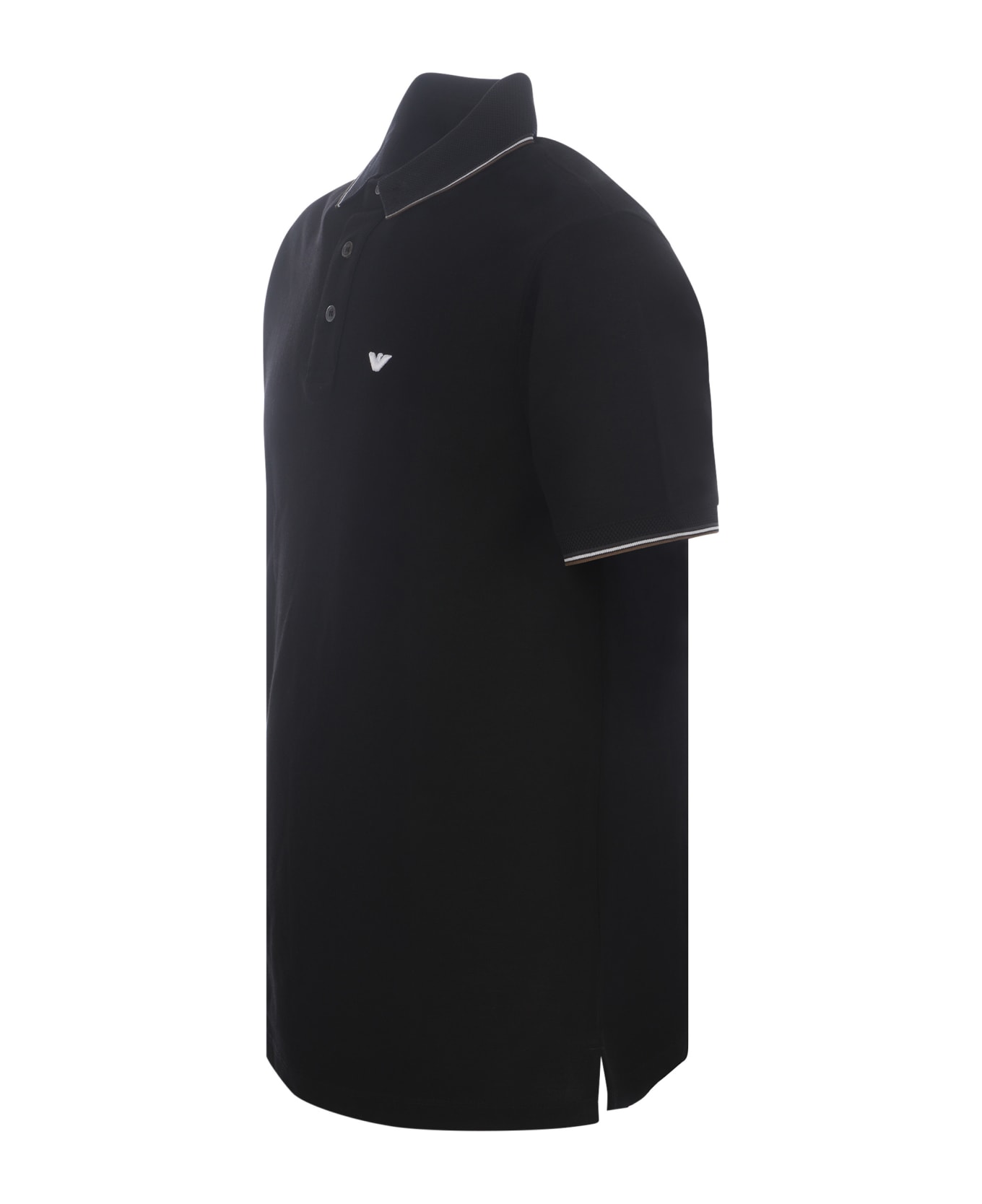 Emporio Armani Polo Shirt Emporio Armani In Cotton Piqué - Nero