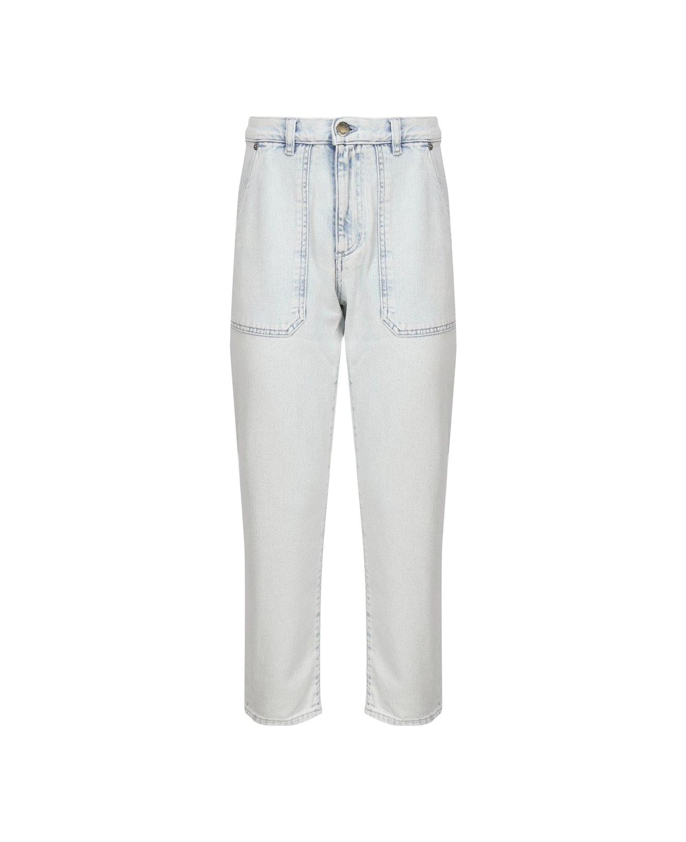 Pinko Straight Leg Jeans - White denim