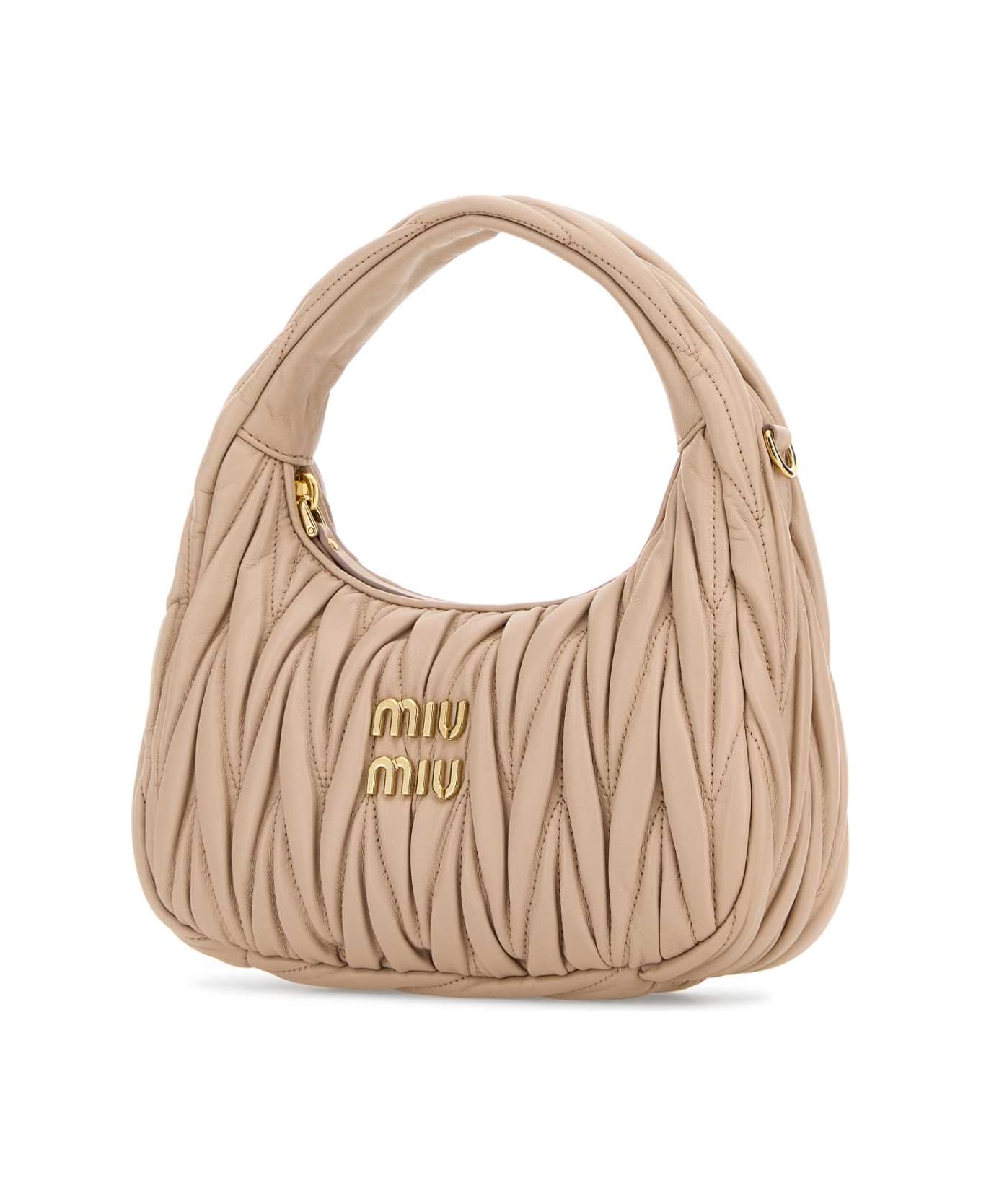 Miu Miu Powder Pink Nappa Leather Wander Handbag - CIPRIA