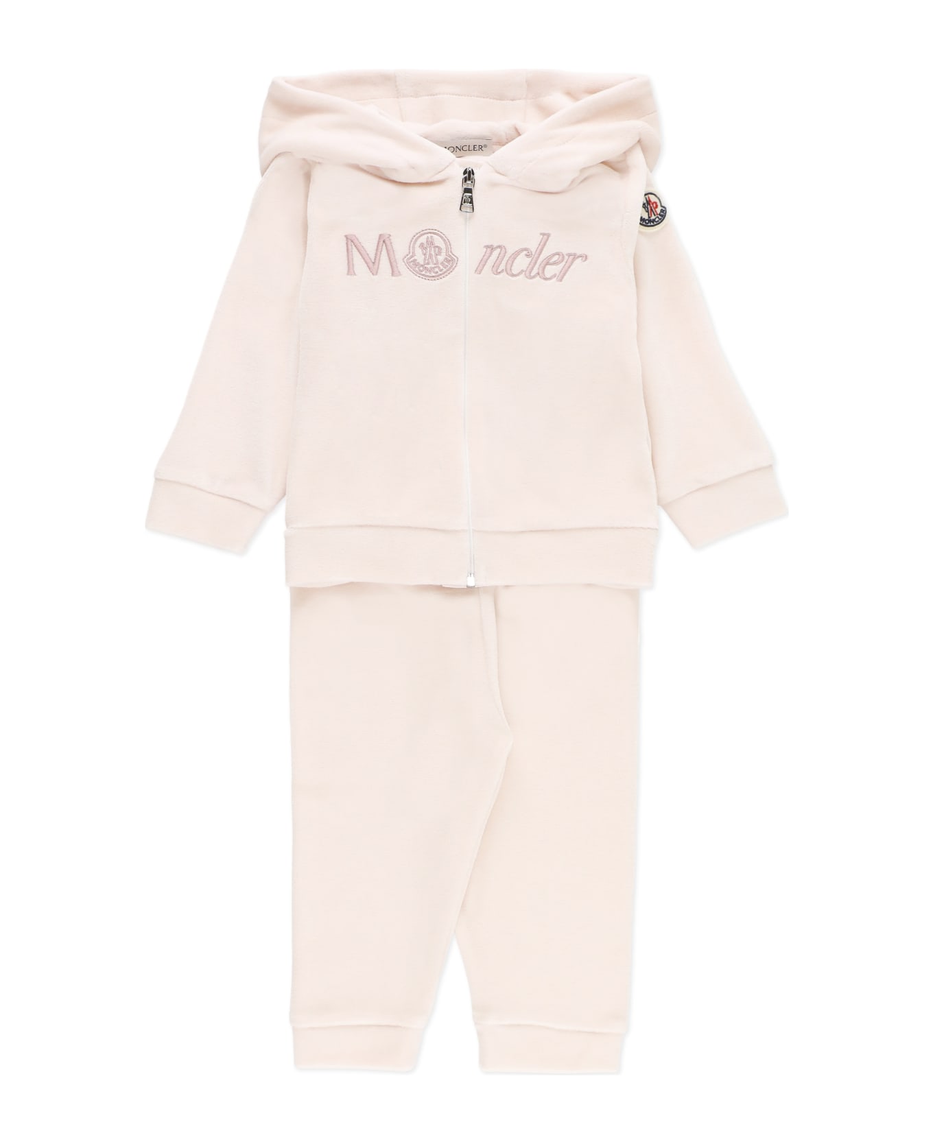 Moncler Two-piece Jumpsuit With Logo - Pink