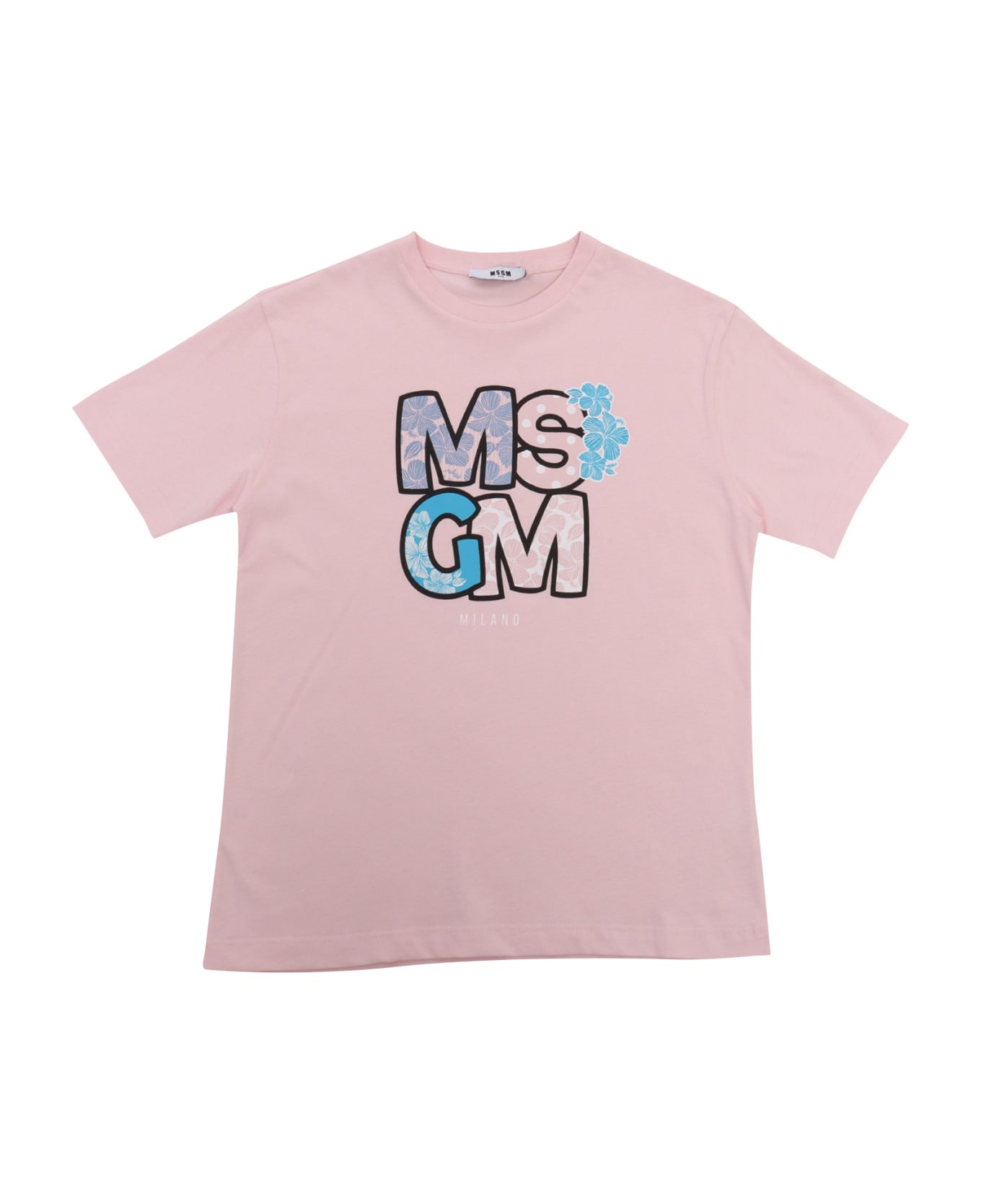 MSGM Pink T-shirt With Print - PINK