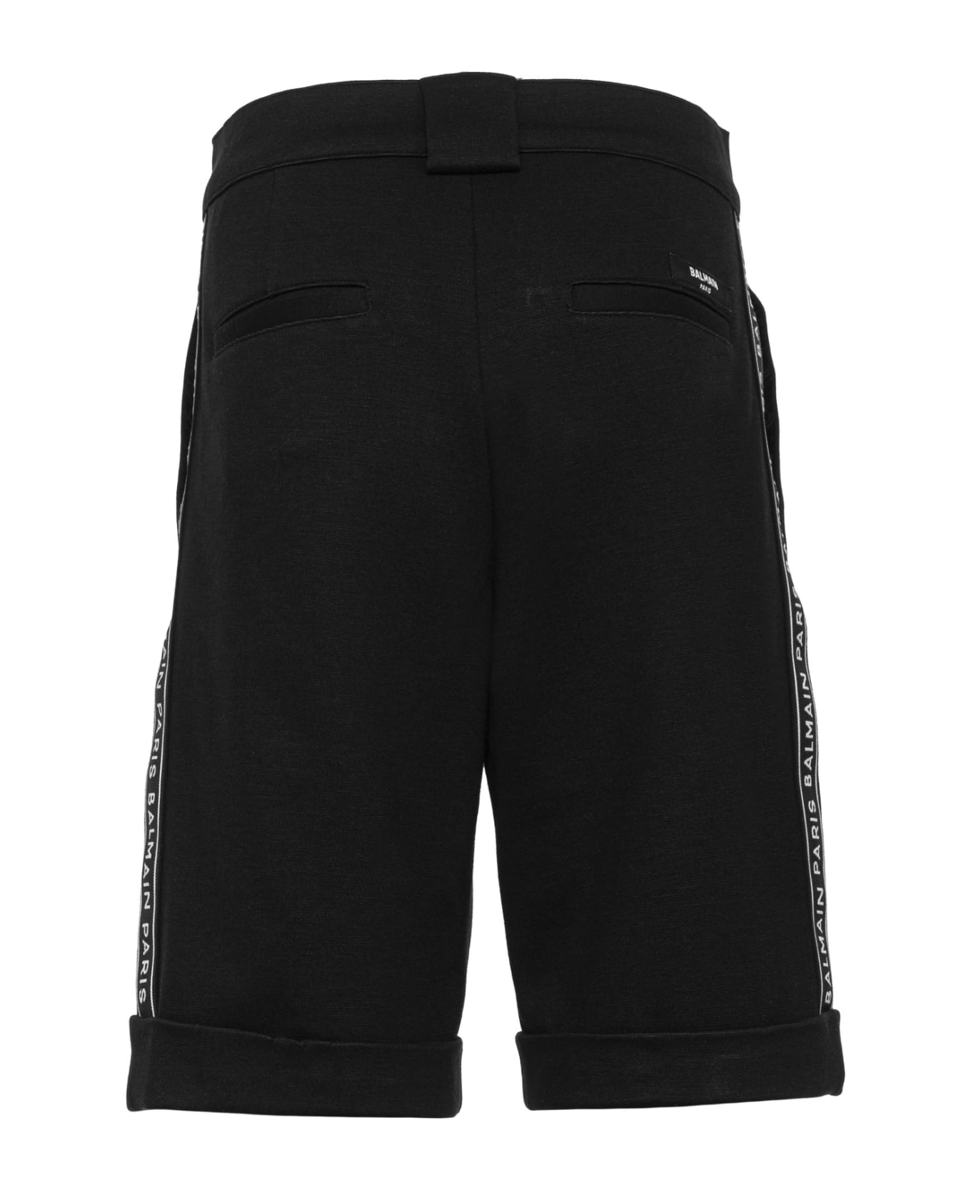 Balmain Mid-rise Pleated Shorts - Black