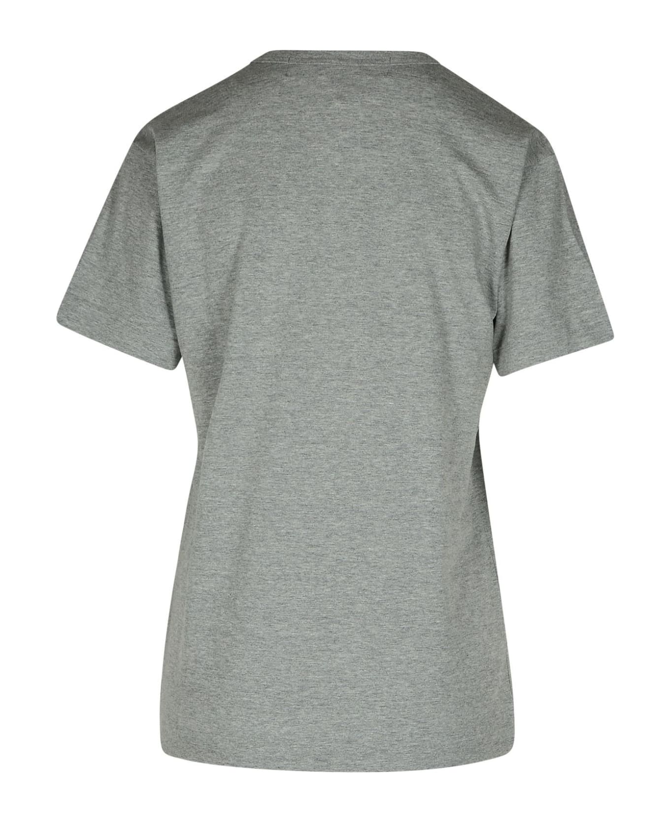 Comme des Garçons Play Gray Cotton T-shirt - Grey