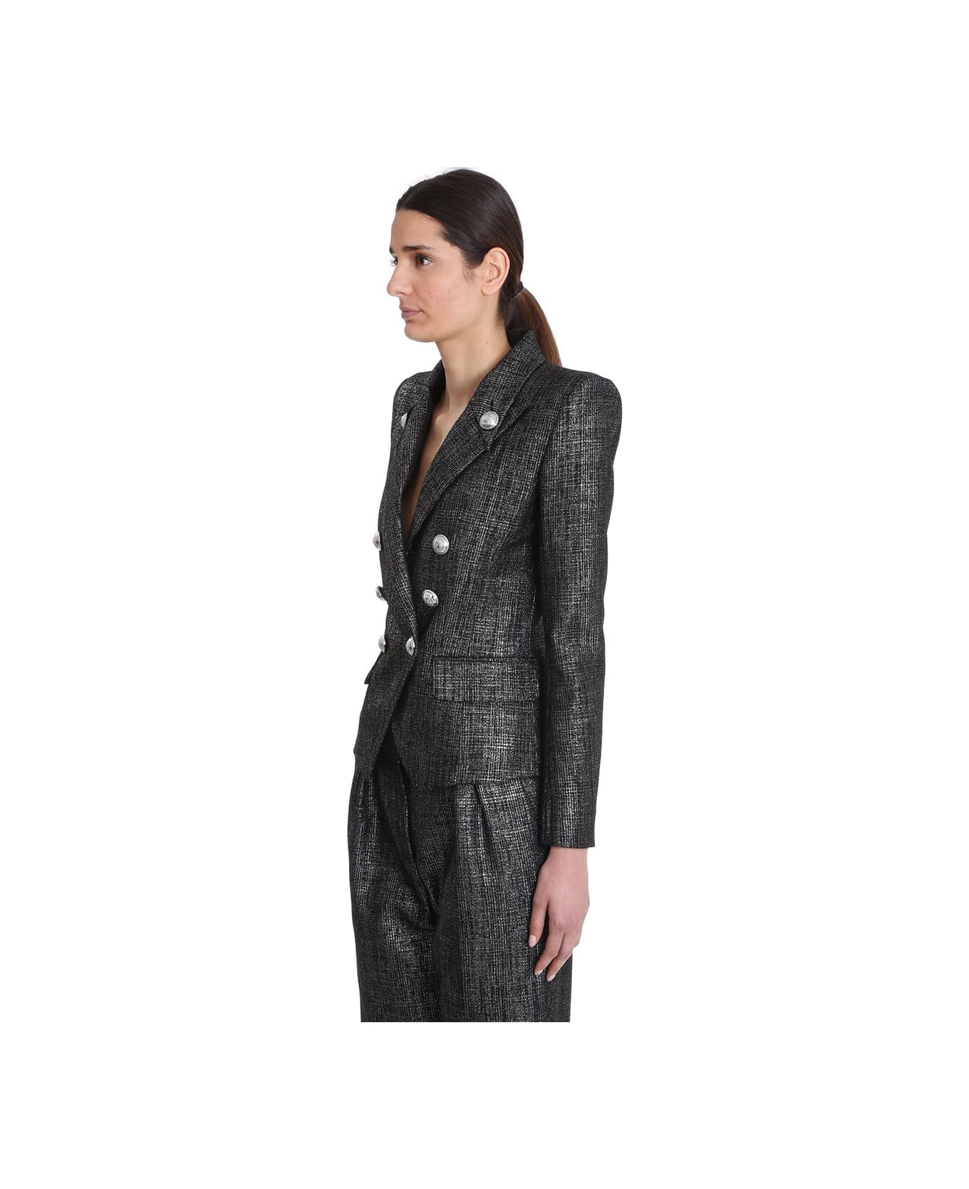 Balmain Blazer In Black Wool - black