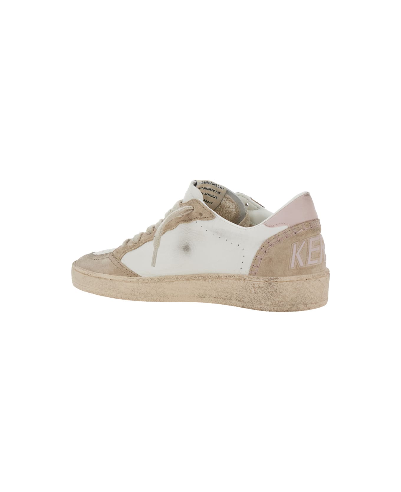 Golden Goose Ballstar Nappa Upper Suede Toe And Spur Leather Star And Heel - White