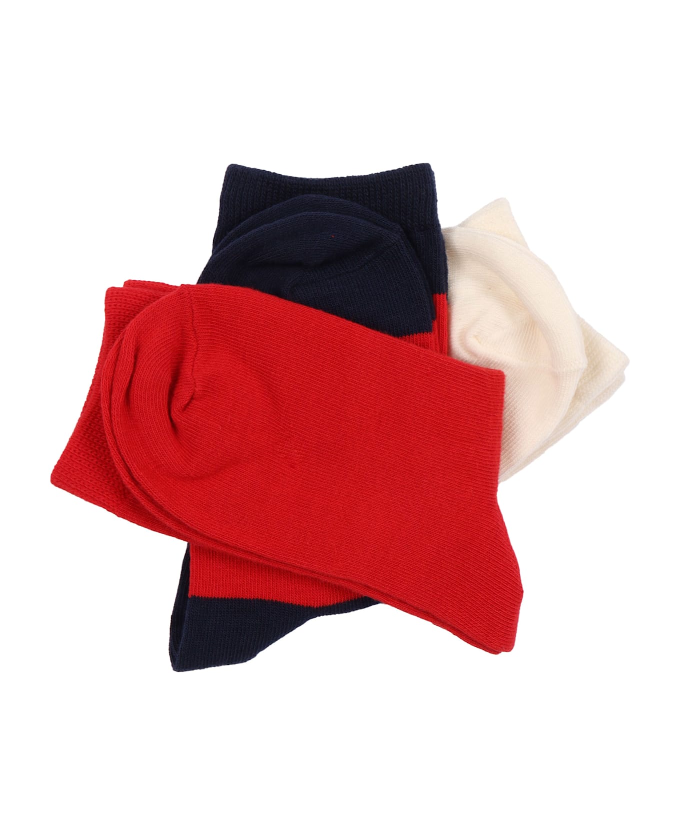 Polo Ralph Lauren Sitting Bear-crew Sock-3 Pack - MULTICOLOR