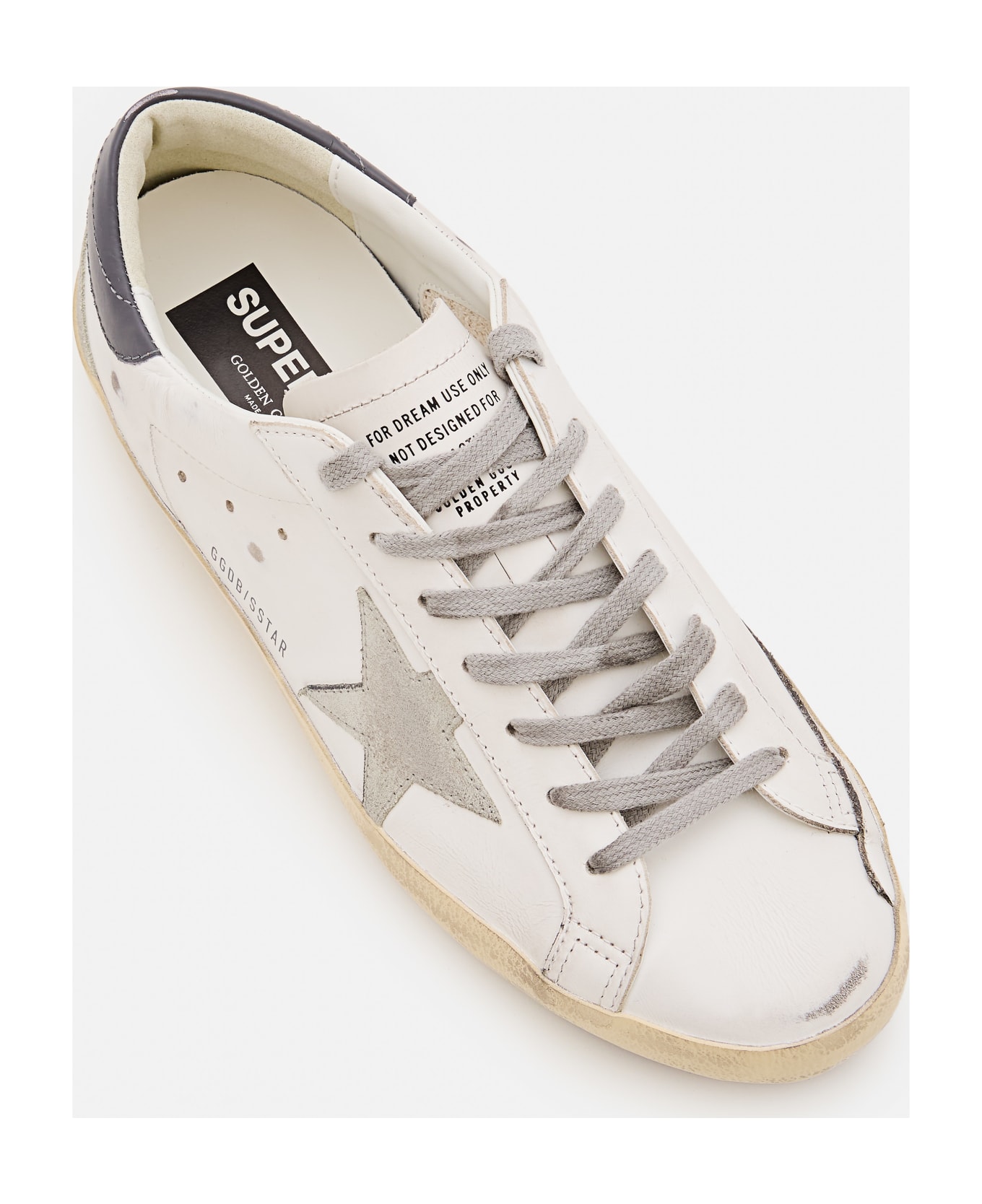 Golden Goose Superstar Sneakers In Pelle - White