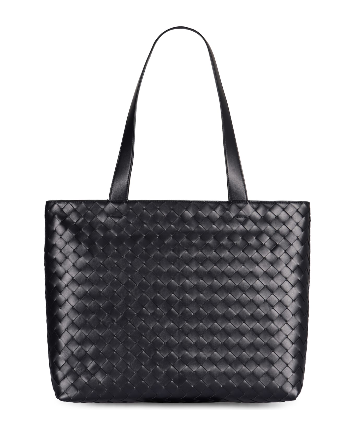 Bottega Veneta Intrecciato Leather Tote - black