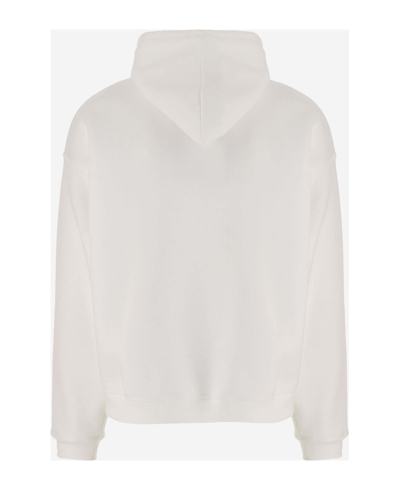 Dsquared2 Cotton Blend Hoodie With Logo - White