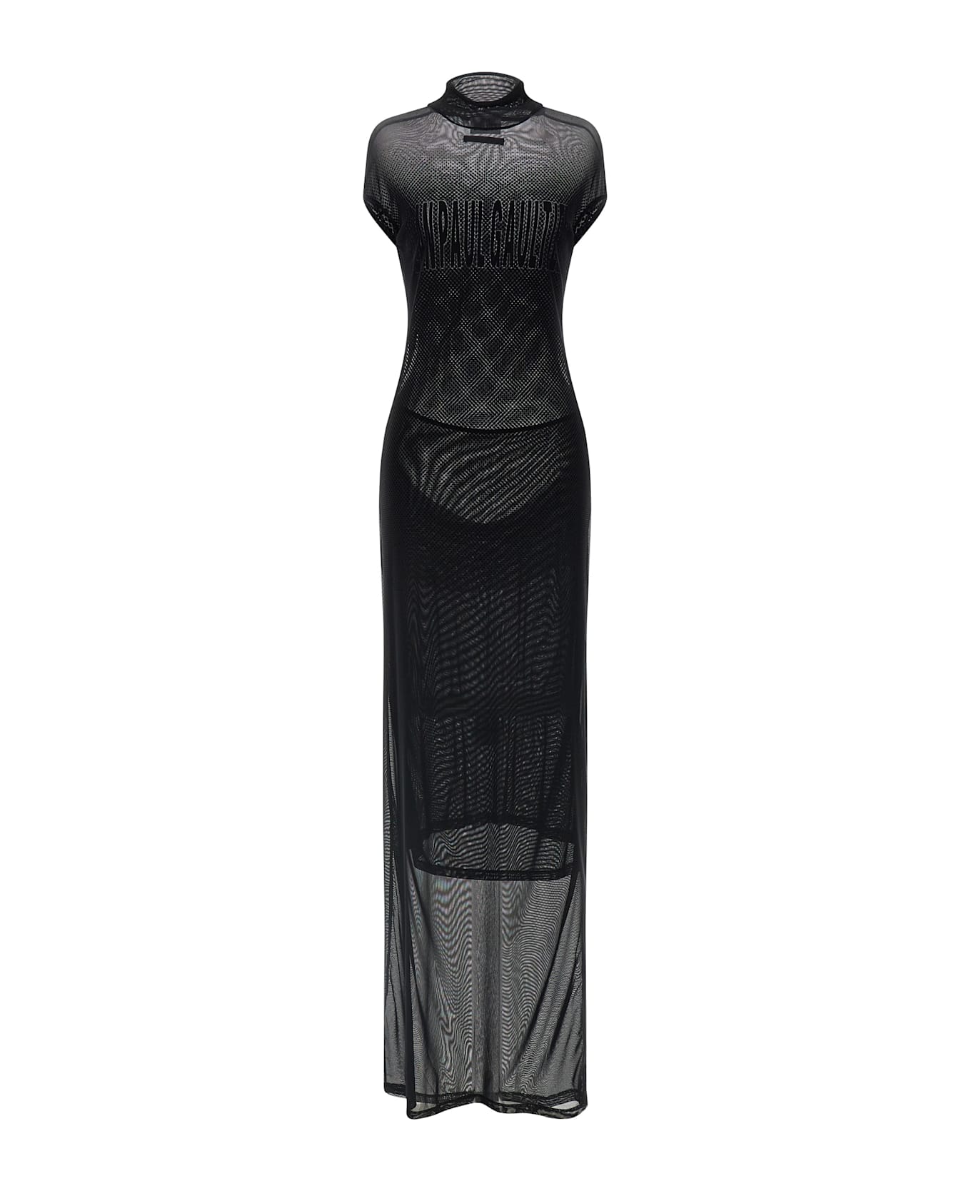 Jean Paul Gaultier Flocked Dress - Black  