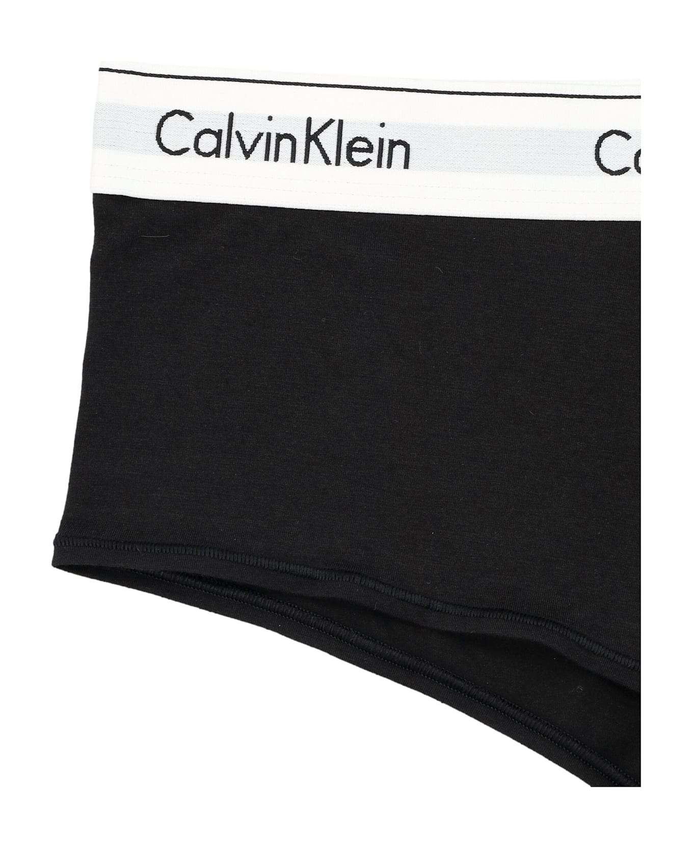Calvin Klein High Waisted Boxers - BLACK