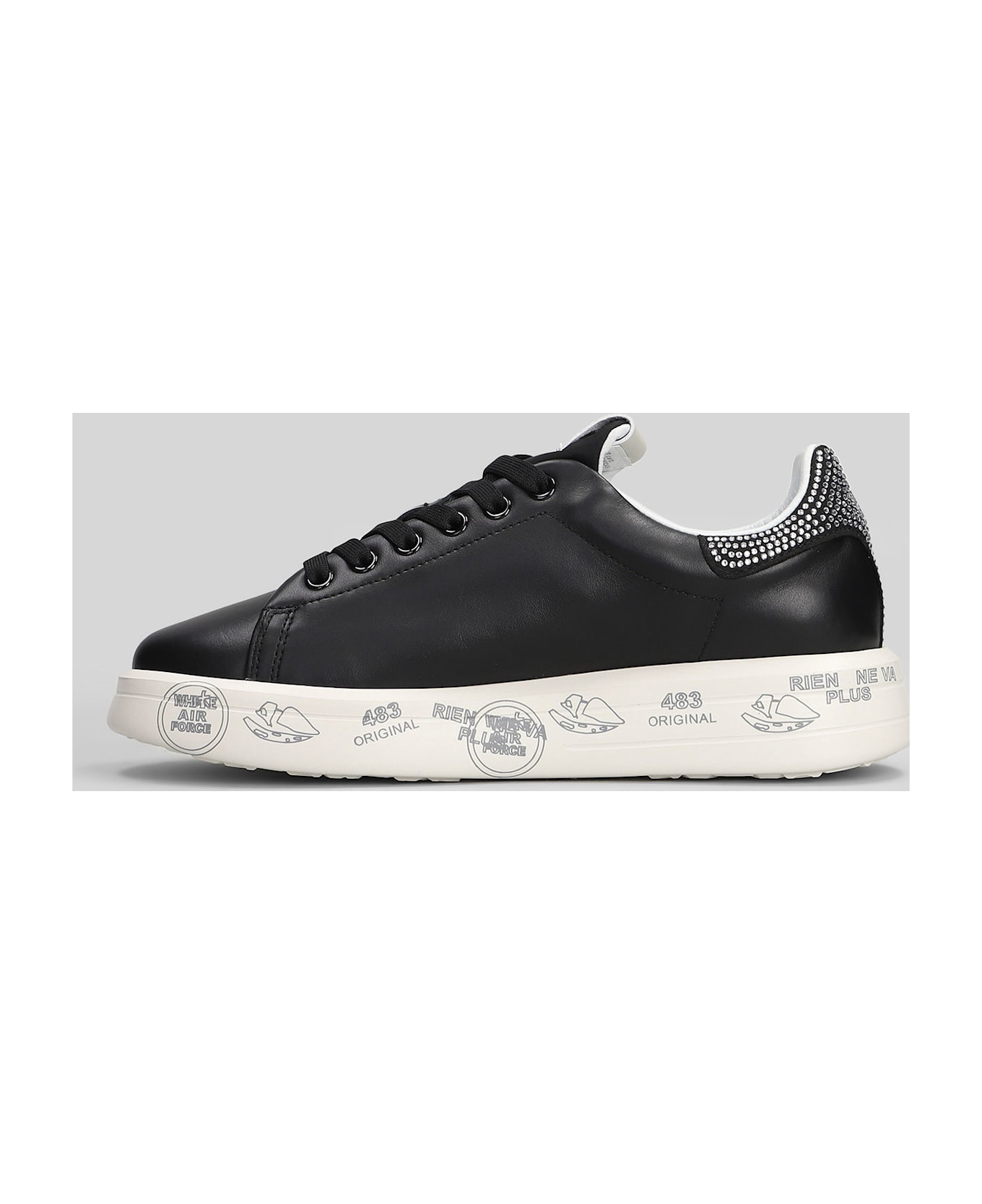 Premiata Belle Sneakers In Black Leather - black