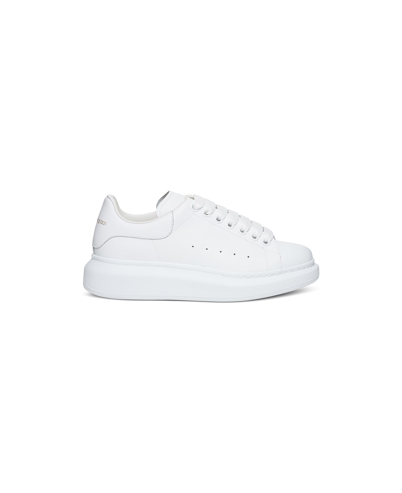 Alexander McQueen 'big Sole' White Low Top Sneakers In Leather Woman - White