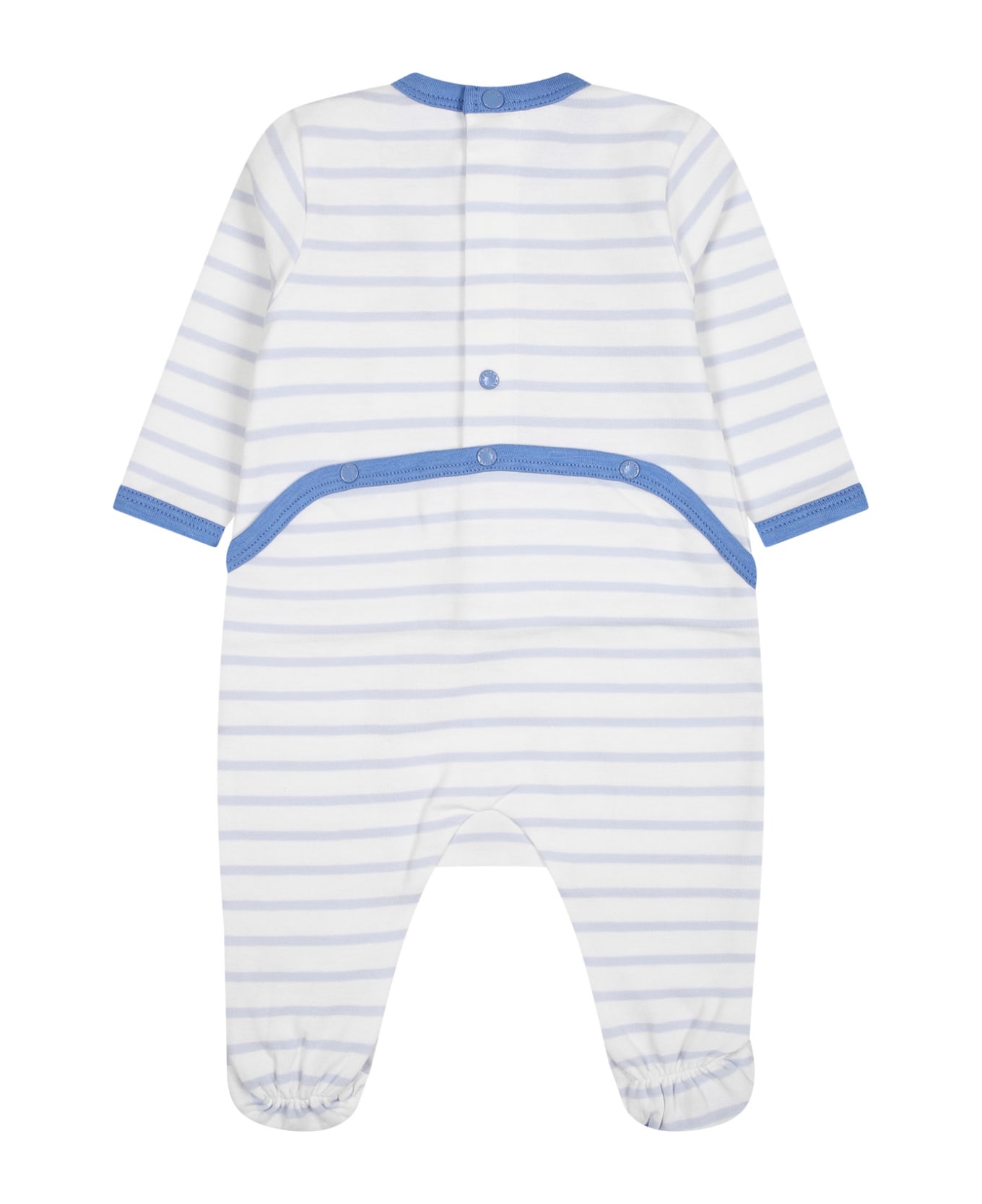 Kenzo Kids Multicolor Babygrow For Baby Boy With Print - Multicolor ボディスーツ＆セットアップ
