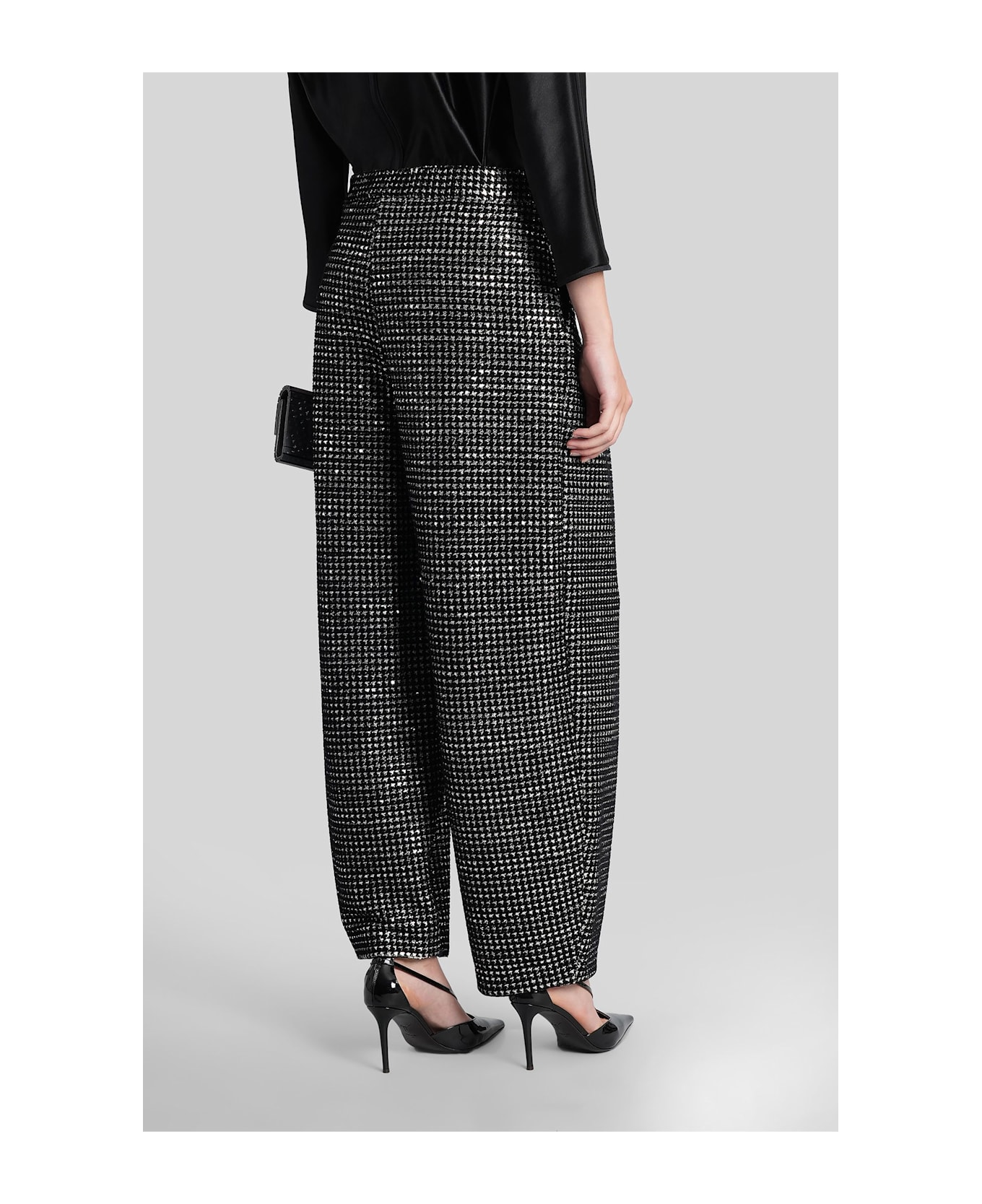 Giorgio Armani Pants In Black Polyester - Fantasia Nera