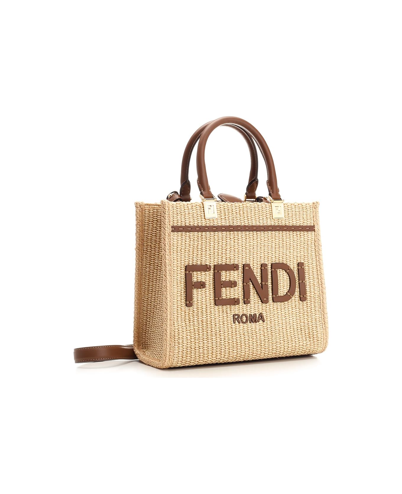 Fendi "sunshine" Small Shopper Bag - Beige