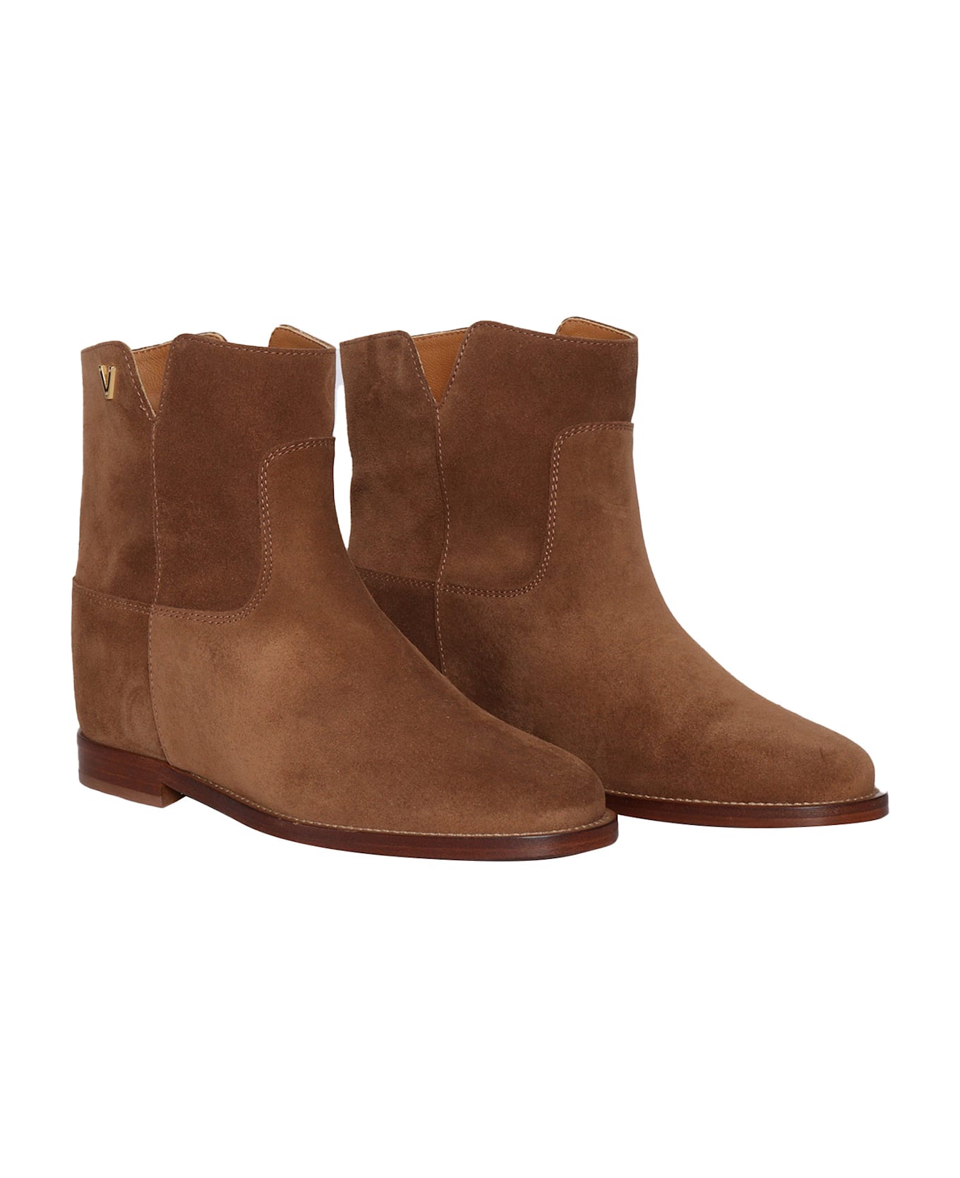 Via Roma 15 V Logo Boots - BROWN