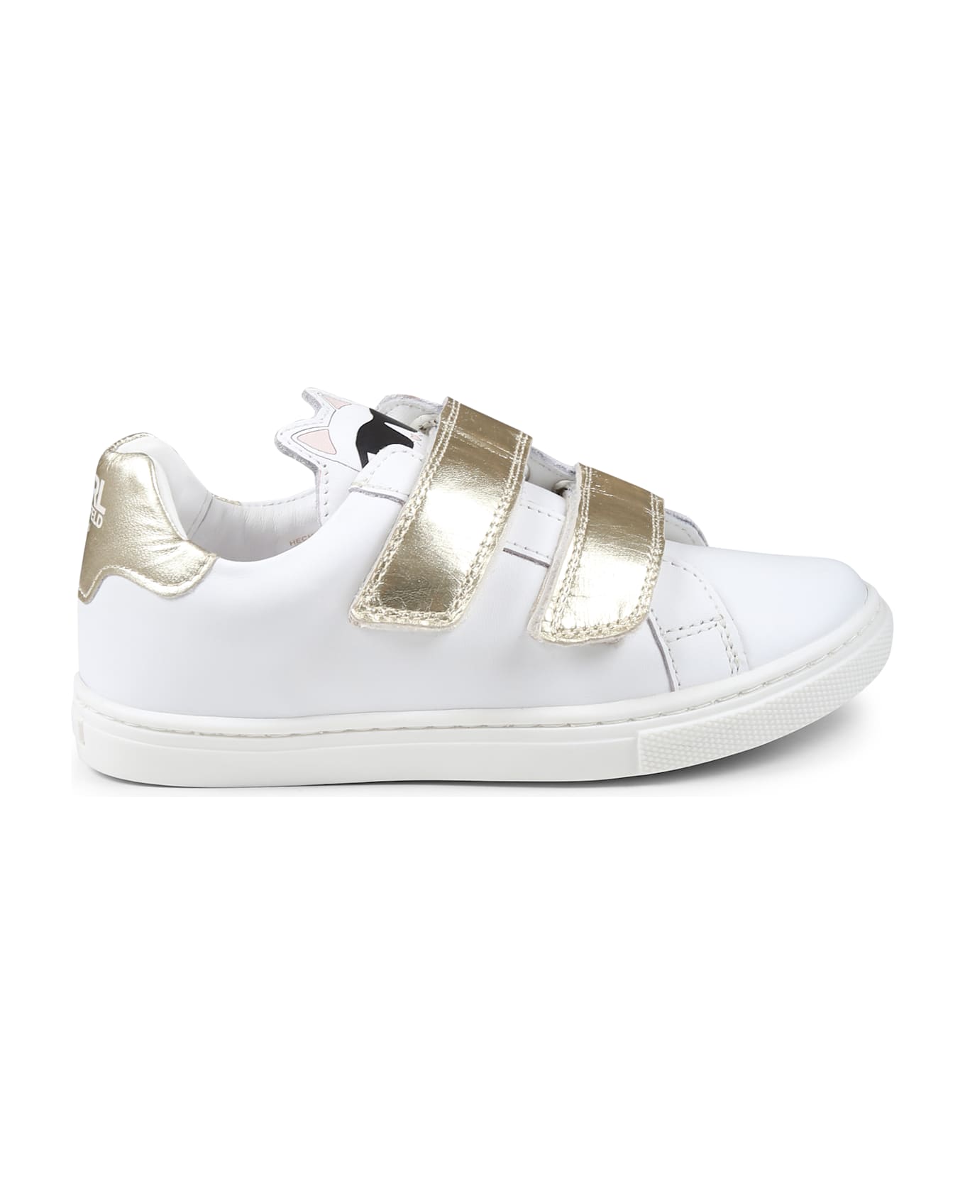 Karl Lagerfeld Kids White Sneakers For Girl With Choupette - White