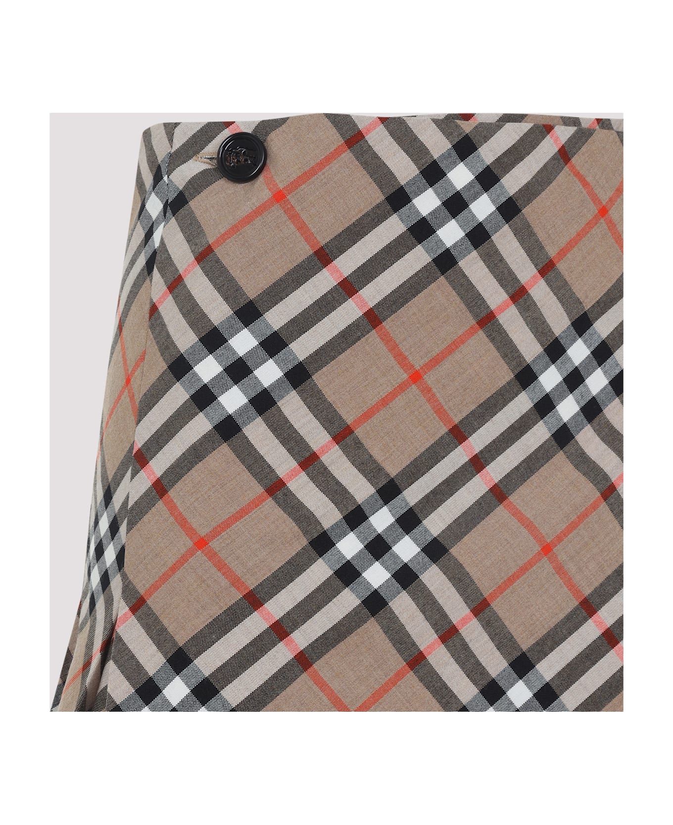 Burberry Check Midi Skirt - Nut Ip Check