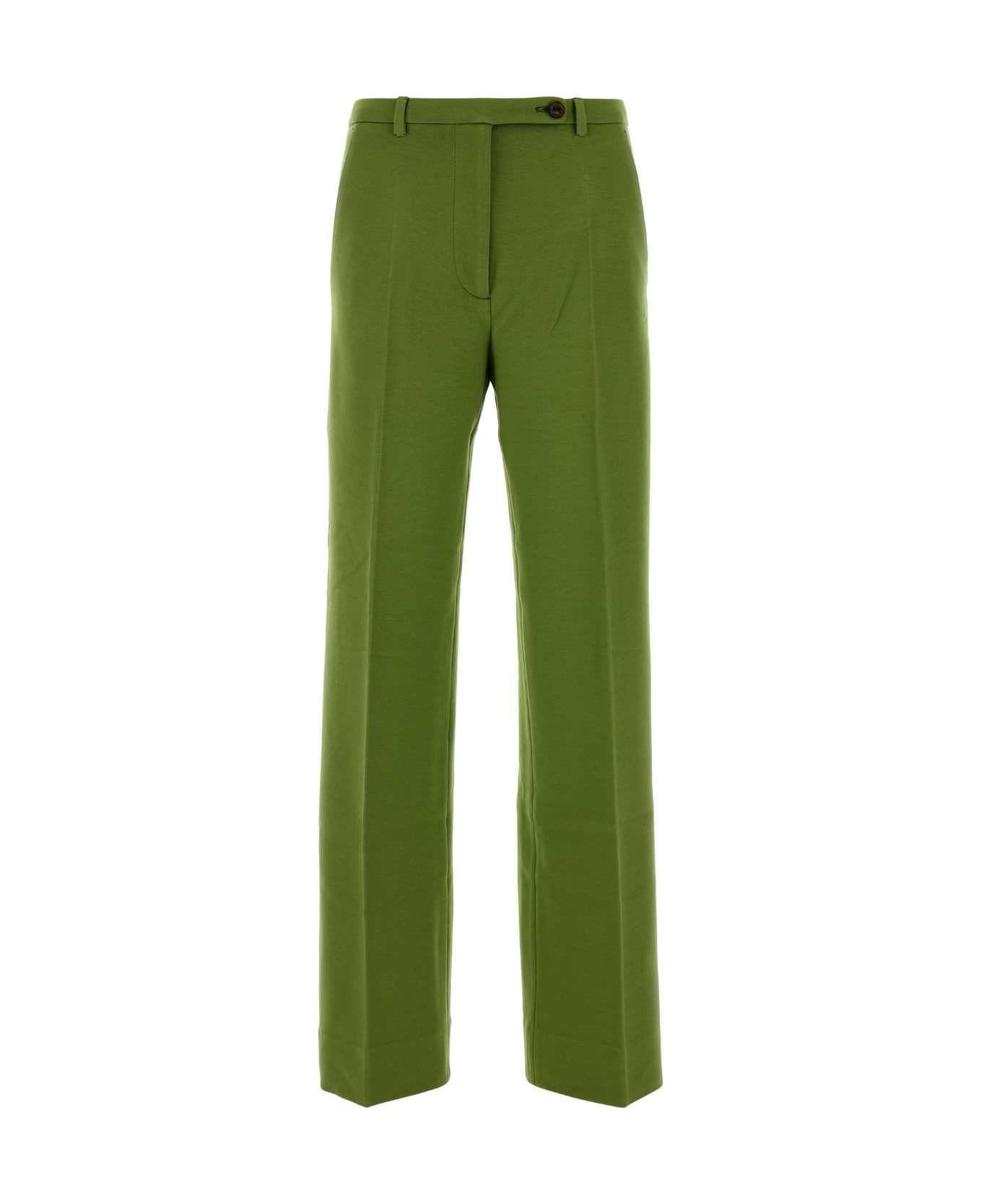 Miu Miu Green Stretch Viscose Blend Pant - VERDE