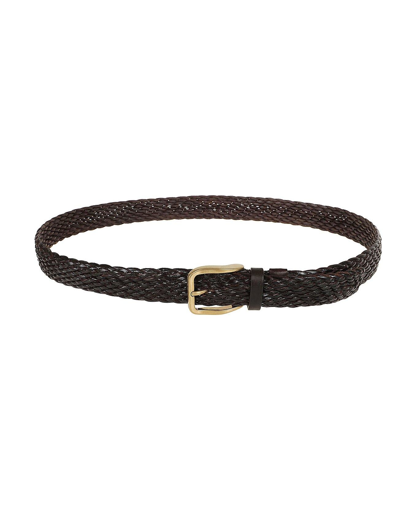 Brunello Cucinelli Interwoven-designed Buckle Fastened Belt - Testa Di Moro