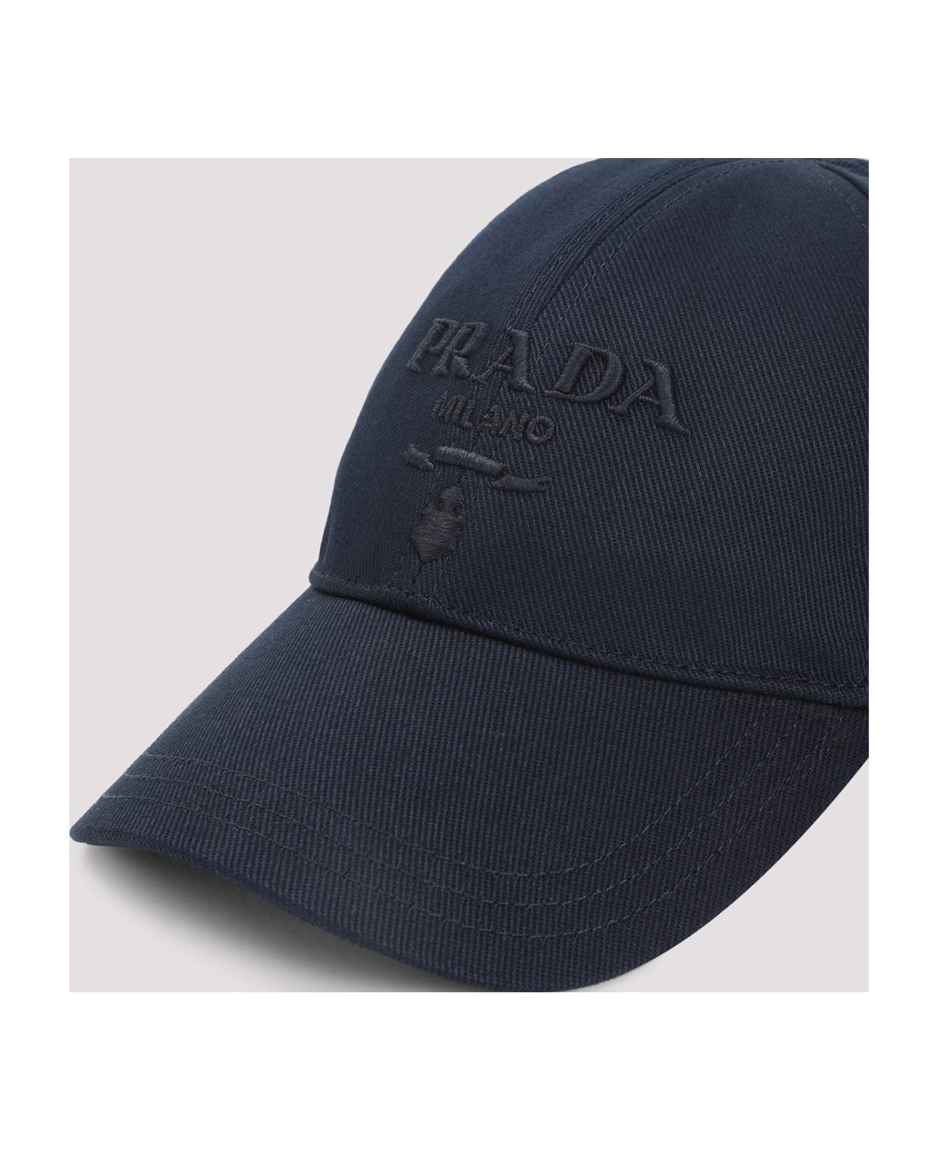 Prada Cotton Baseball Hat - Bleu