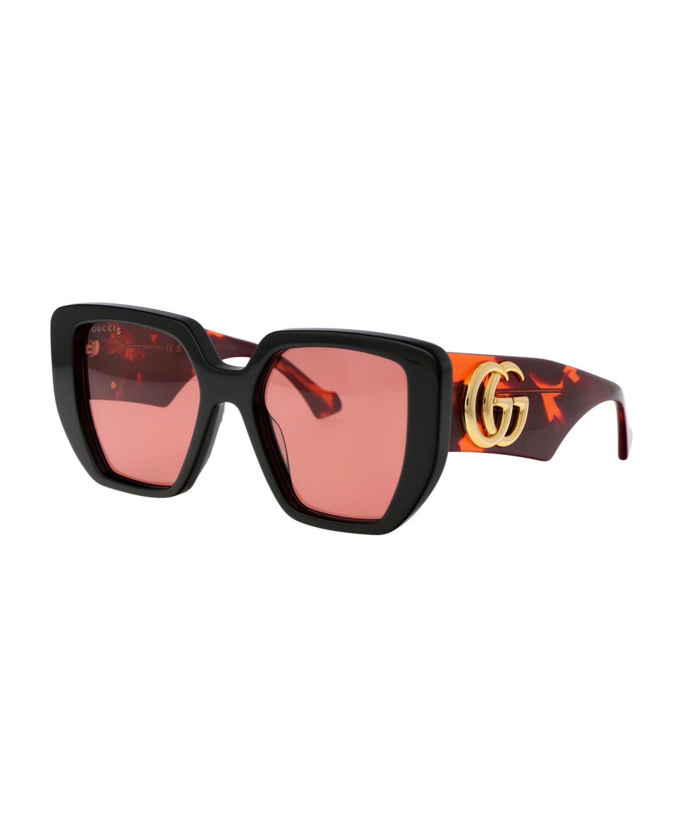 Gucci Eyewear Gg0956s Sunglasses - 009 BLACK HAVANA ORANGE
