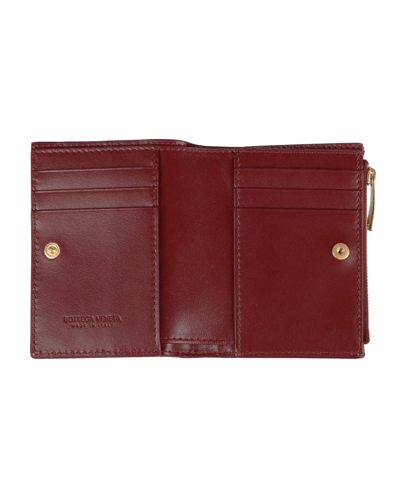 Bottega Veneta Intrecciato Bi-fold Wallet - Burgundy 財布