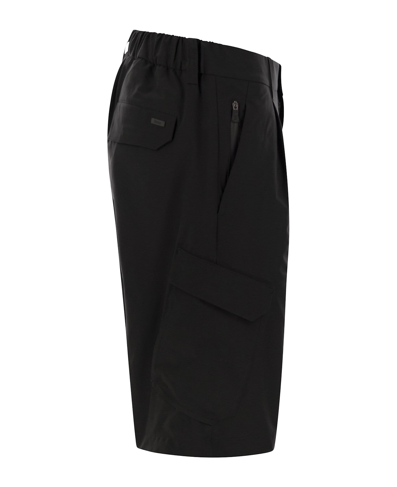 Herno Ultralight Nylon Cargo Bermuda Shorts