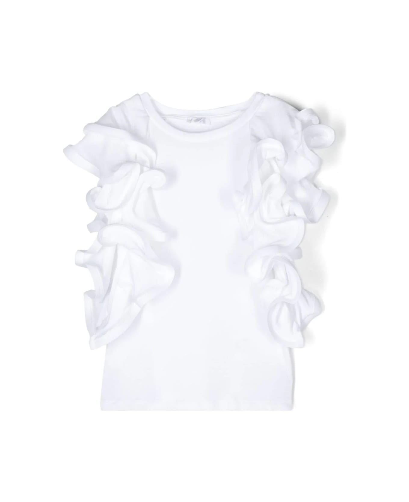Miss Grant T-shirt Con Ruches - White