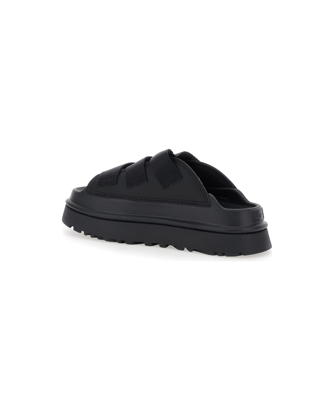 UGG 
golden Glow
 Black Sandals With Round Open Toe In Tech Fabric Woman - Black