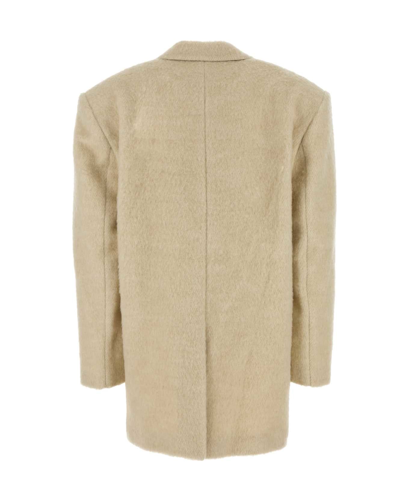 The Andamane Sand Acrylic Blend Coat - IVORY