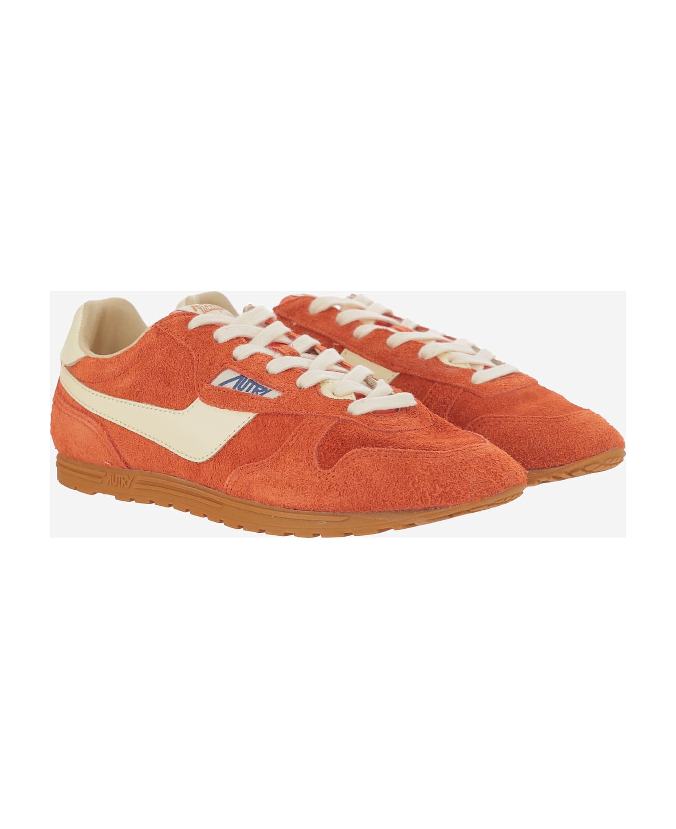 Autry Windspin Leather Sneakers - Orange