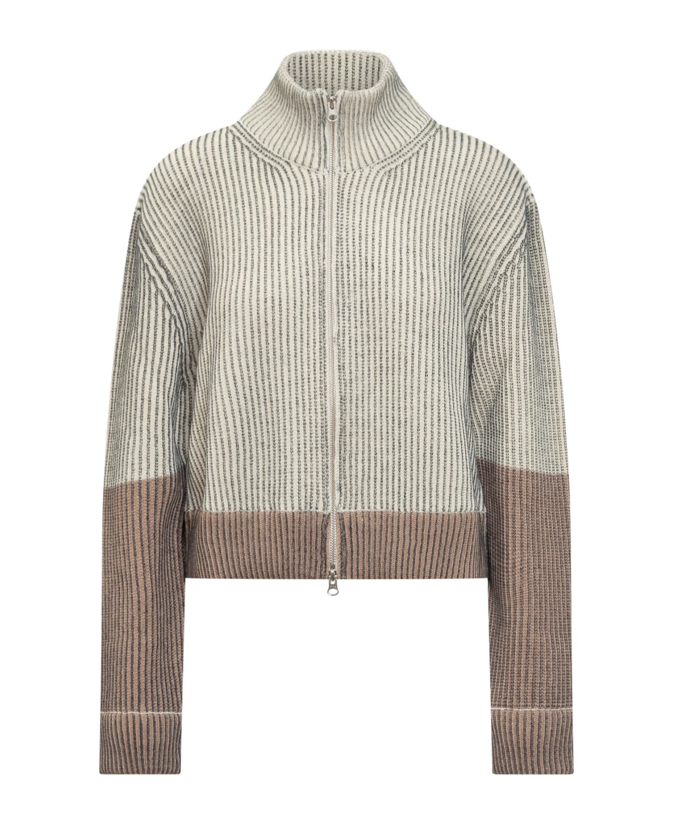 MM6 Maison Margiela Two-tone Wool Blend Turtleneck Sweater - FANTASIA