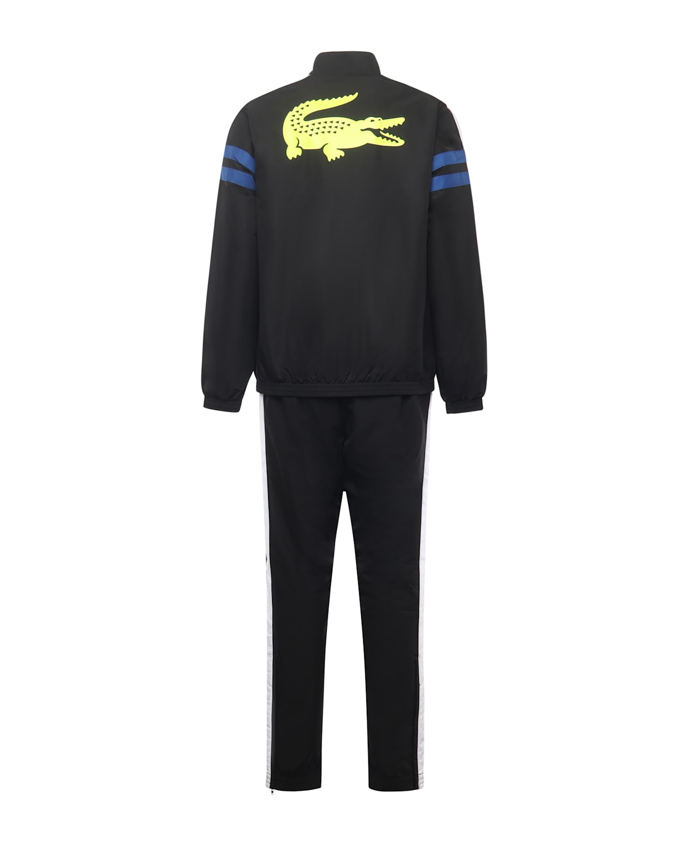 Lacoste Printed Tennis Tracksuit - Black/Blue/light blue/white